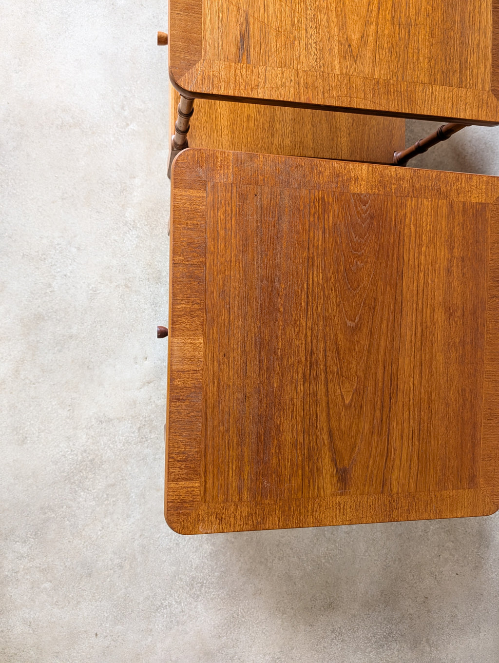 Mid Century Pair Of Nathan Teak Bedside Tables /Nightstands