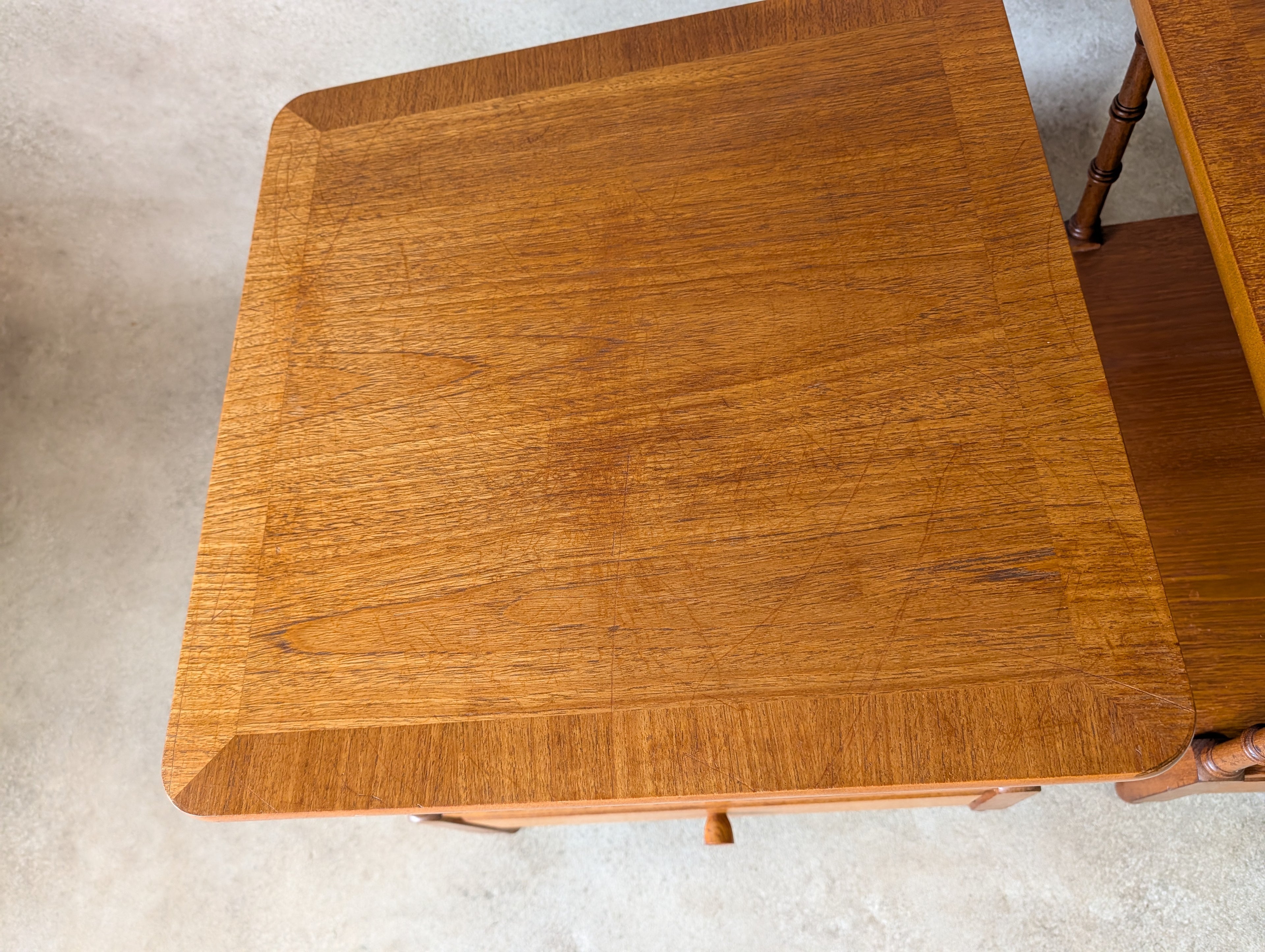 Mid Century Pair Of Nathan Teak Bedside Tables /Nightstands