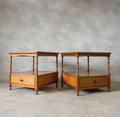 Mid Century Pair Of Nathan Teak Bedside Tables /Nightstands