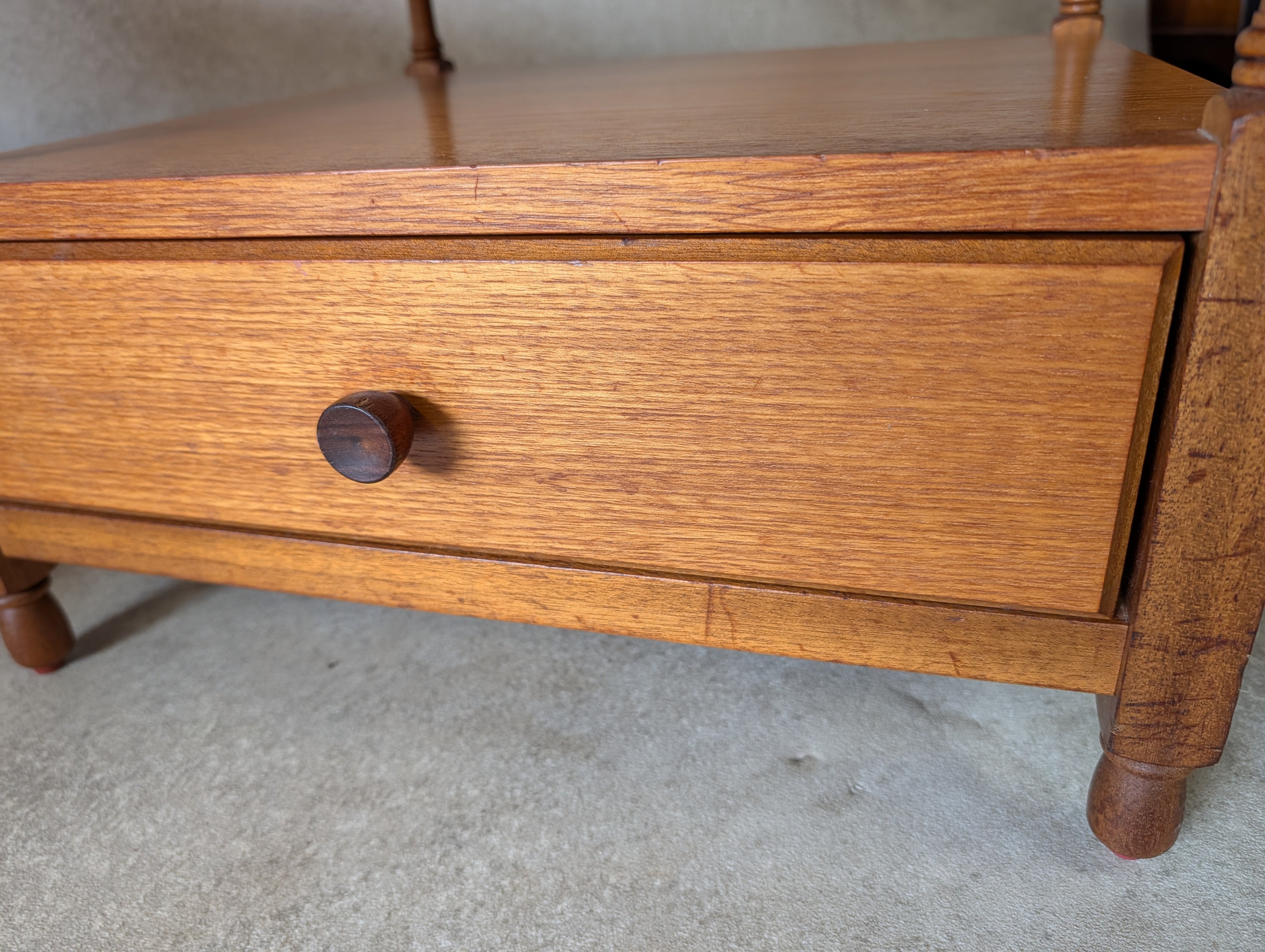 Mid Century Pair Of Nathan Teak Bedside Tables /Nightstands