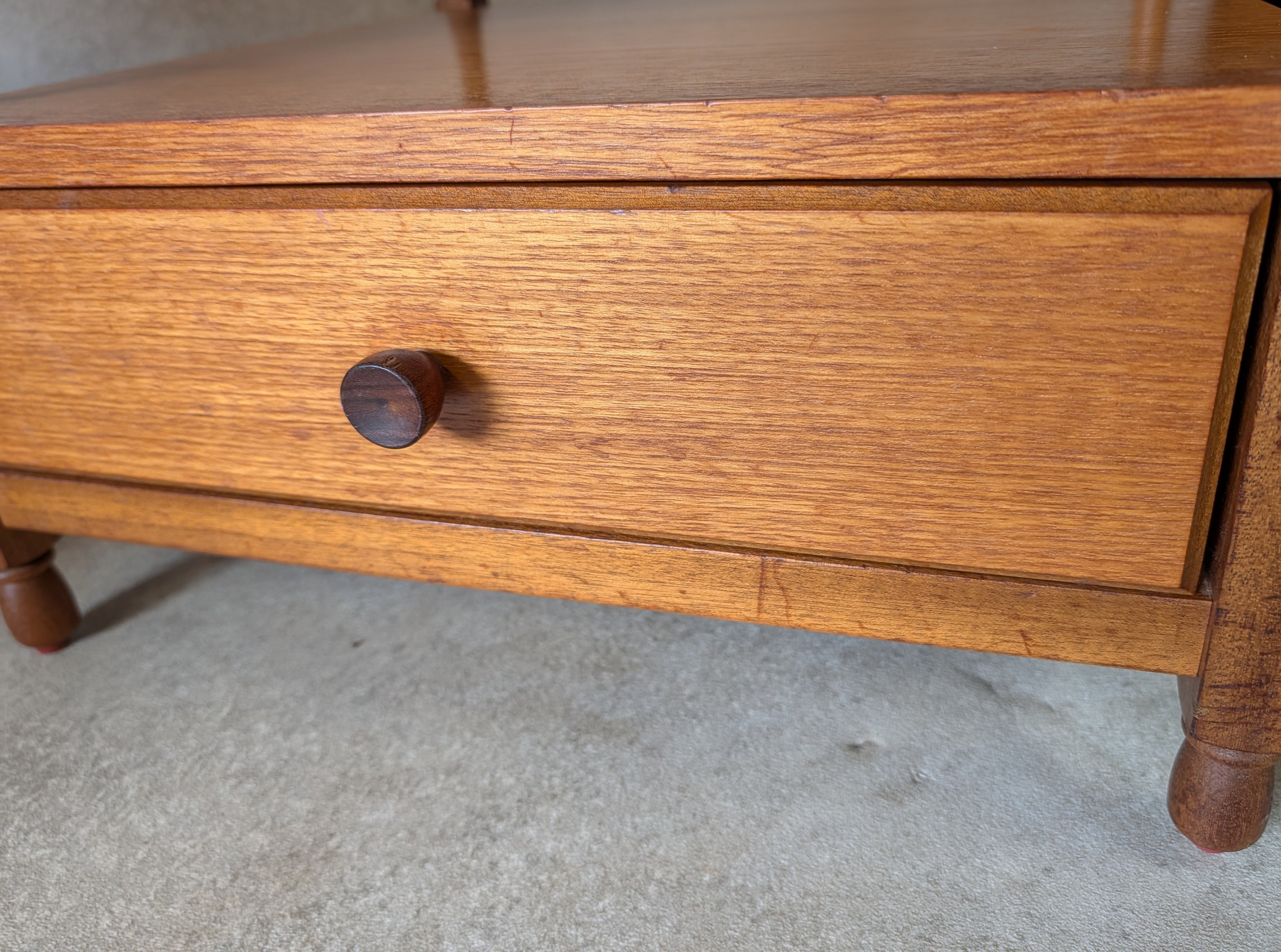 Mid Century Pair Of Nathan Teak Bedside Tables /Nightstands
