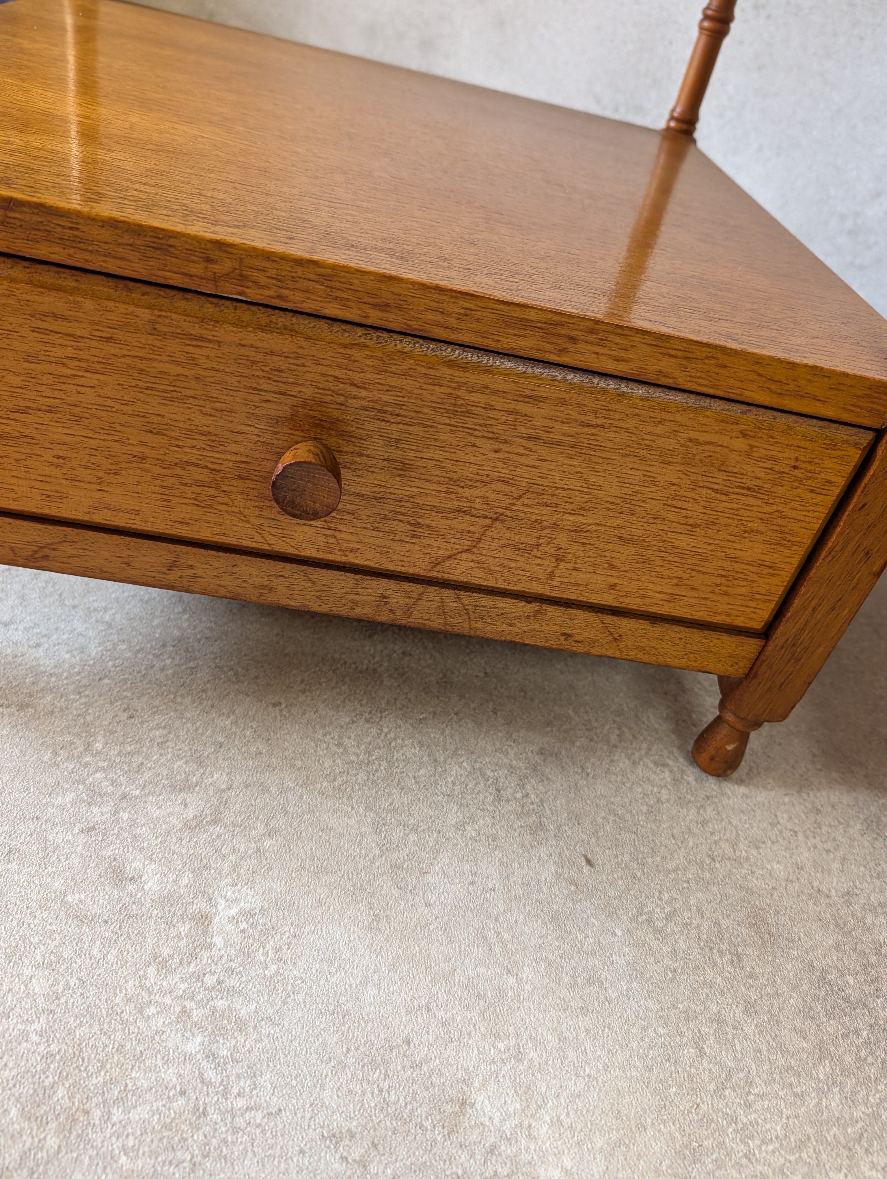 Mid Century Pair Of Nathan Teak Bedside Tables /Nightstands