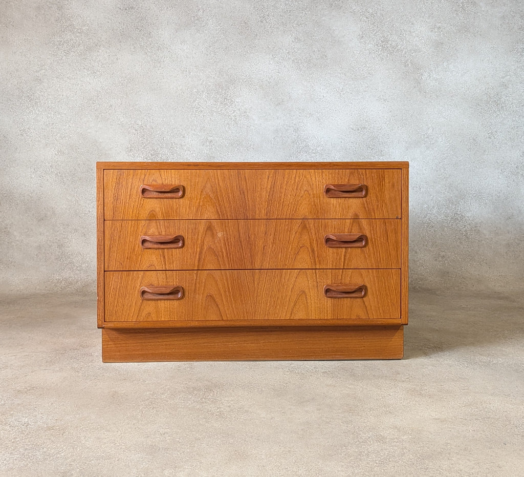 Mid Century G Plan Fresco Chest Of Drawers Vintage Teak 3 Drawer Chest 1960s
