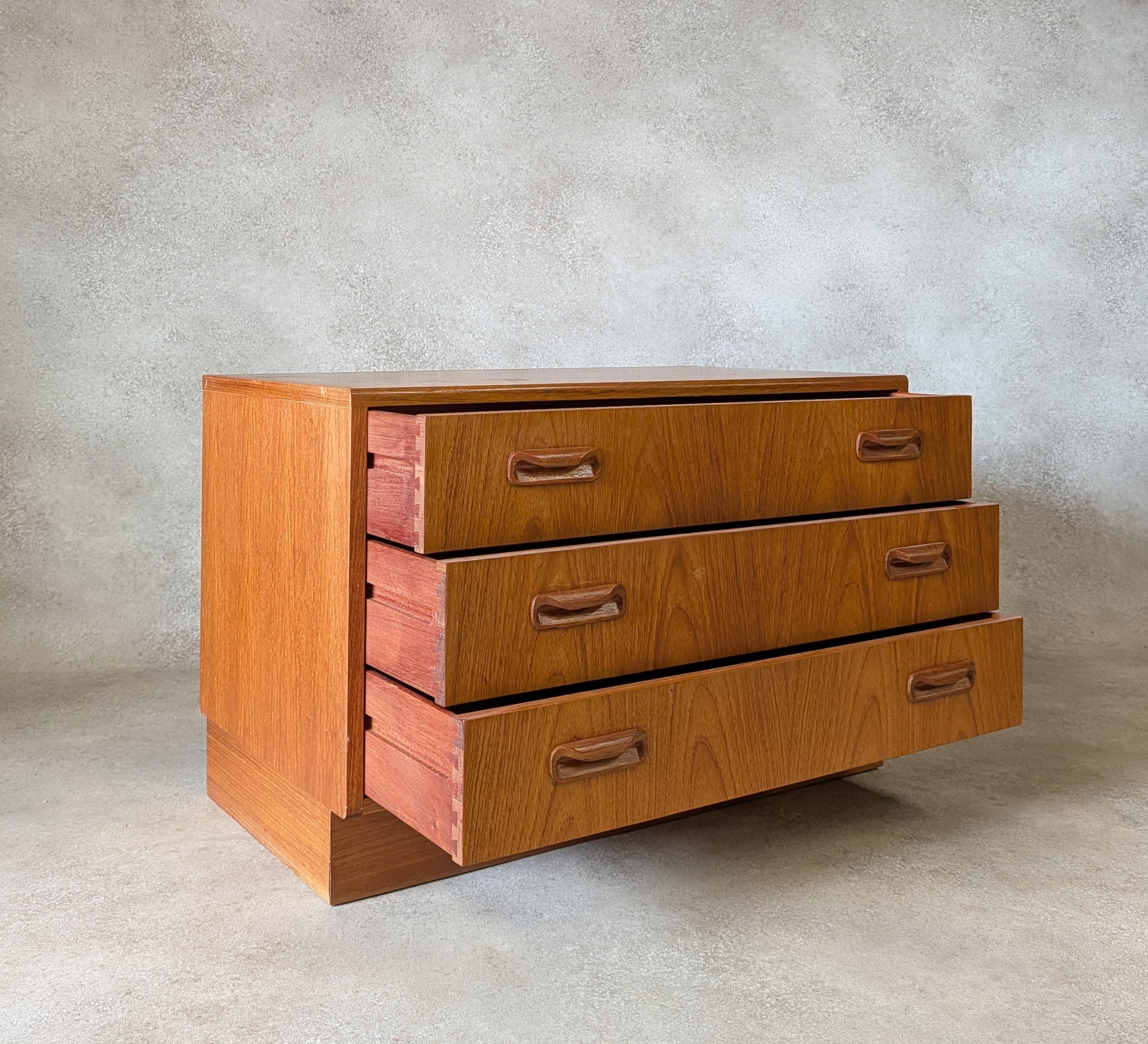 Mid Century G Plan Fresco Chest Of Drawers Vintage Teak 3 Drawer Chest 1960s