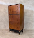 Mid Century G Plan Librenza Tallboy Vintage Tola Chest Of Drawers  - 7 Drawer