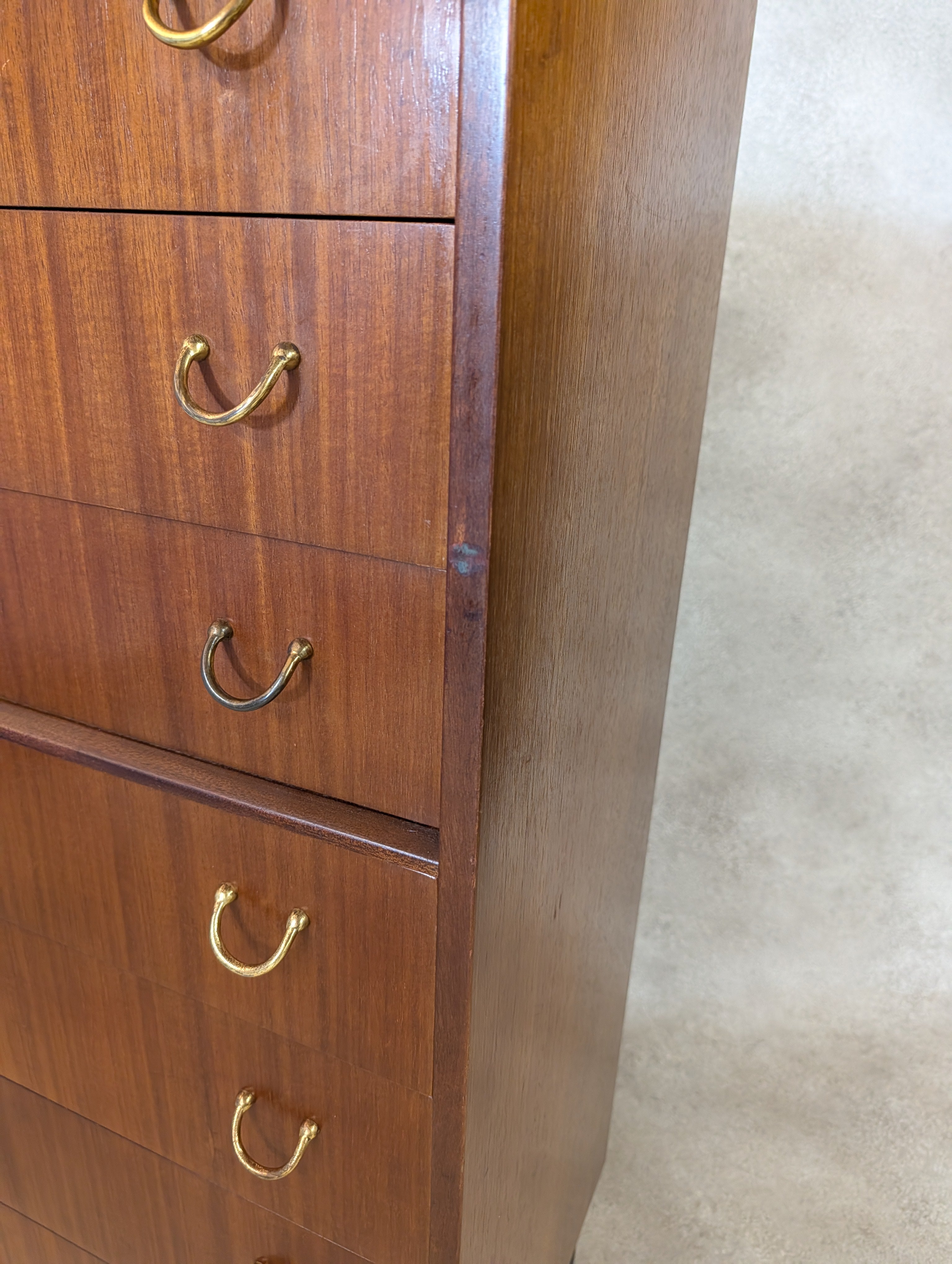 Mid Century G Plan Librenza Tallboy Vintage Tola Chest Of Drawers  - 7 Drawer