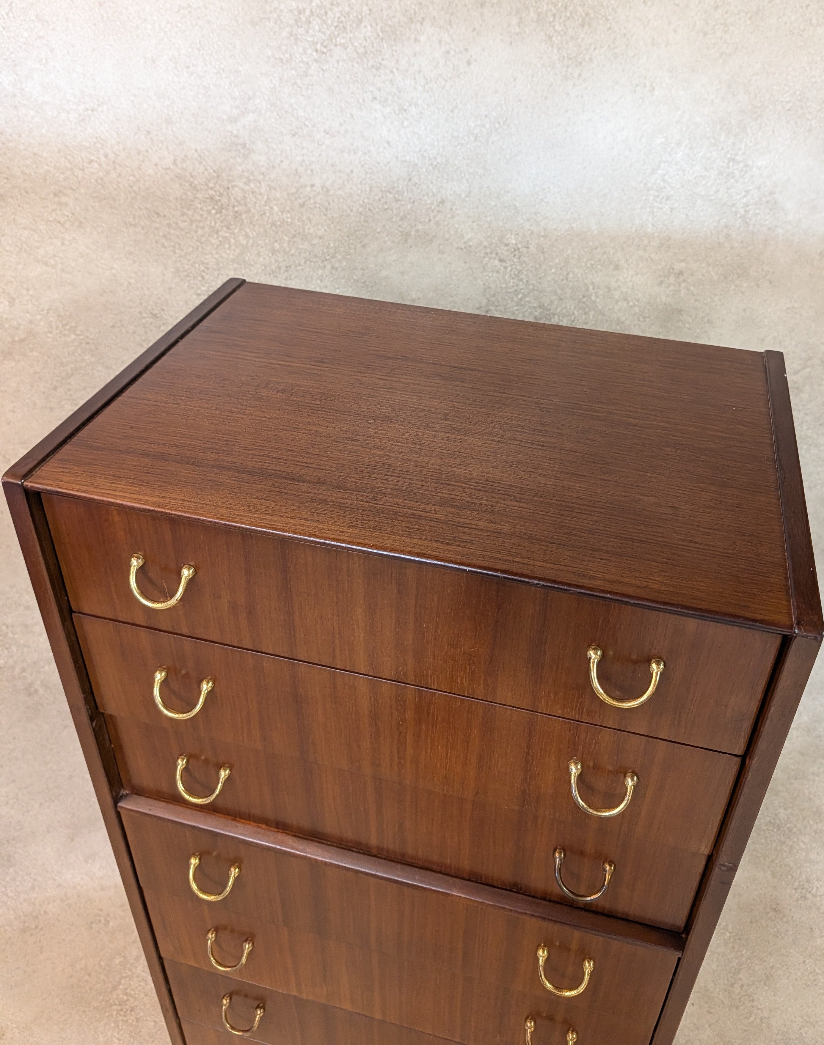 Mid Century G Plan Librenza Tallboy Vintage Tola Chest Of Drawers  - 7 Drawer