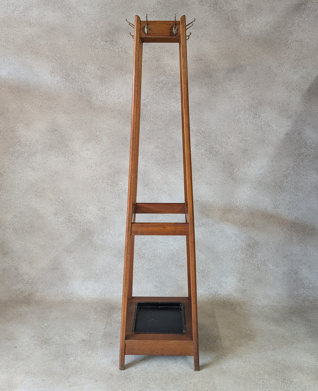Antique Arts & Crafts Beech Coat Stand Hall Umbrella Stick Stand Edwardian 1900s