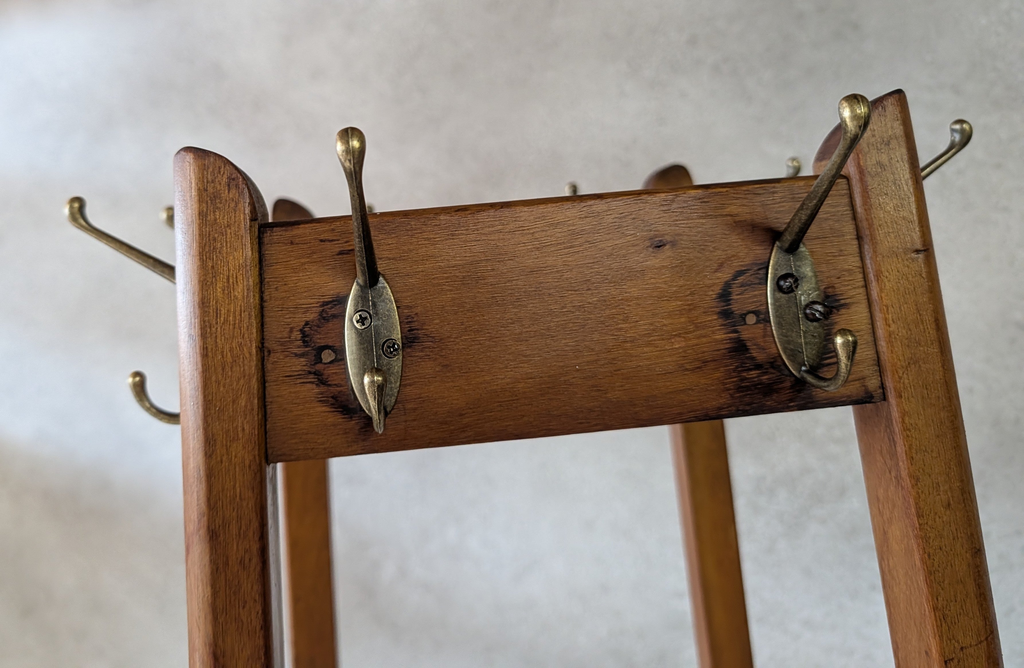 Antique Arts & Crafts Beech Coat Stand Hall Umbrella Stick Stand Edwardian 1900s