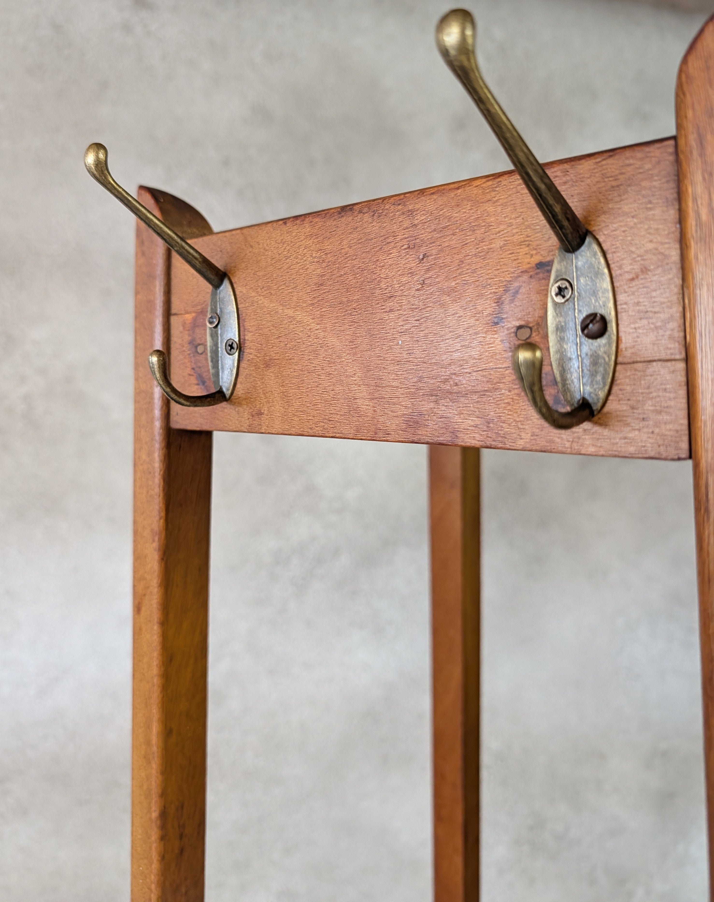 Antique Arts & Crafts Beech Coat Stand Hall Umbrella Stick Stand Edwardian 1900s