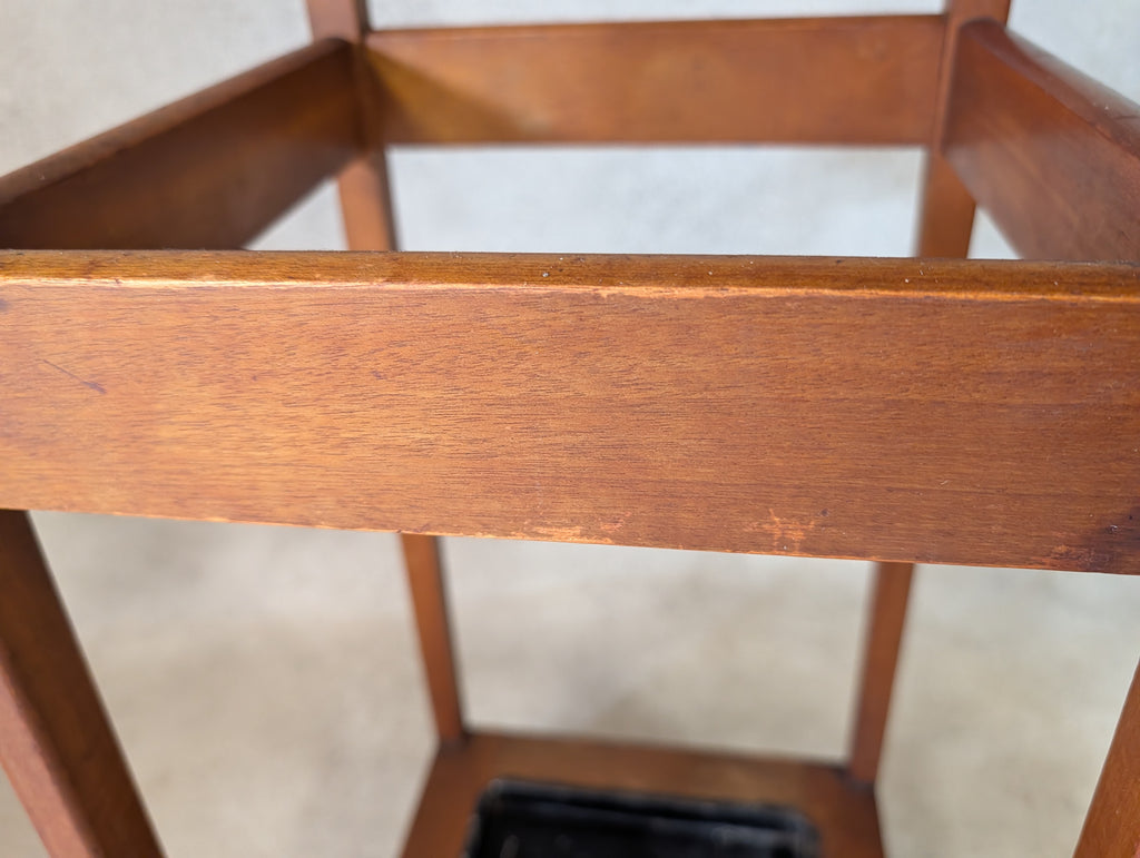 Antique Arts & Crafts Beech Coat Stand Hall Umbrella Stick Stand Edwardian 1900s