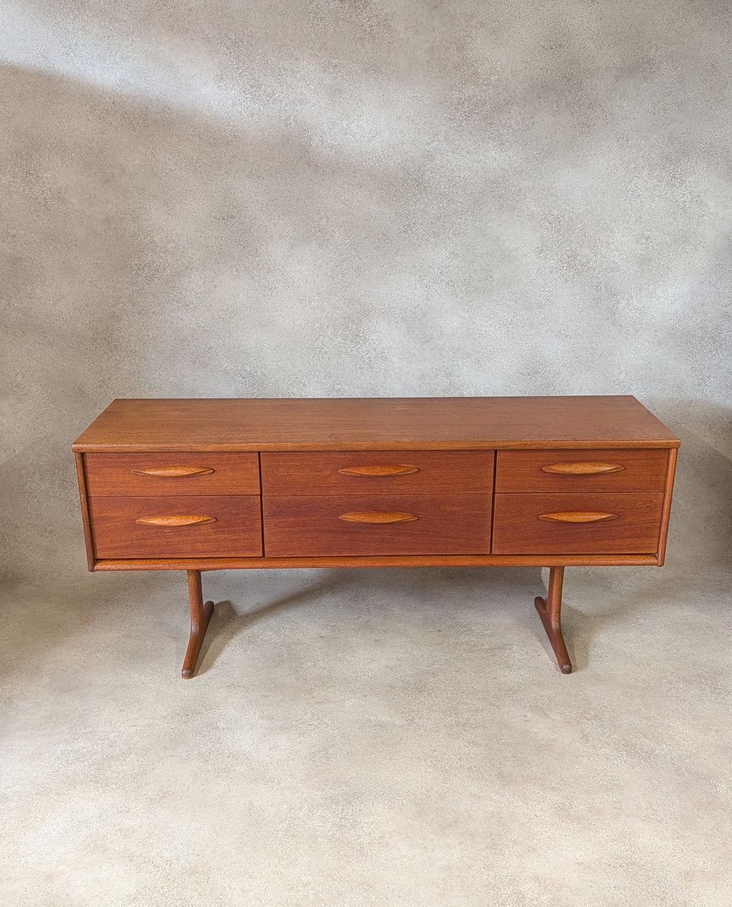 Mid Century Teak Austinsuite Sideboard Vintage 1960s Low Chest Of Drawers