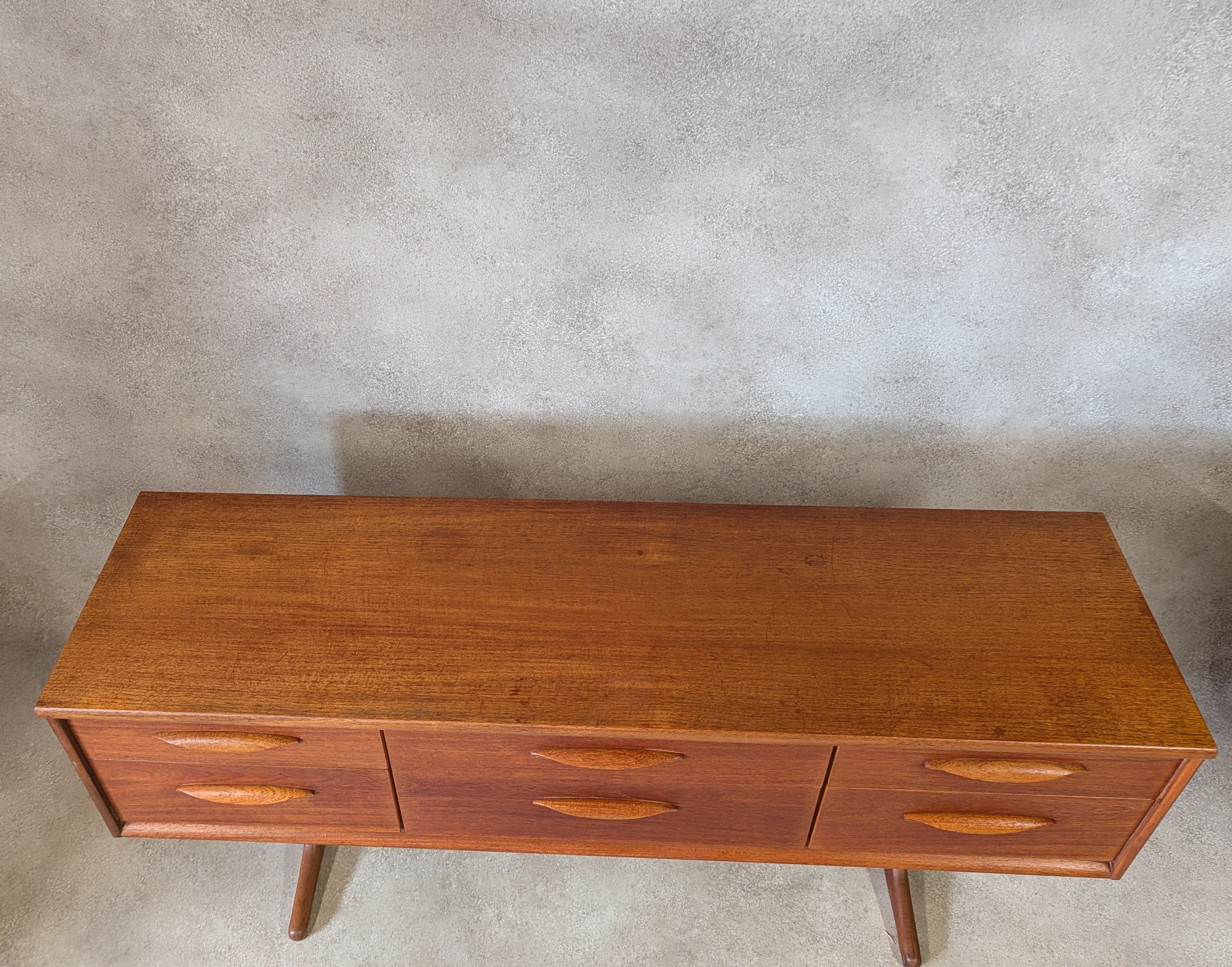 Mid Century Teak Austinsuite Sideboard Vintage 1960s Low Chest Of Drawers