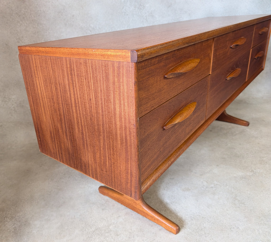 Mid Century Teak Austinsuite Sideboard Vintage 1960s Low Chest Of Drawers