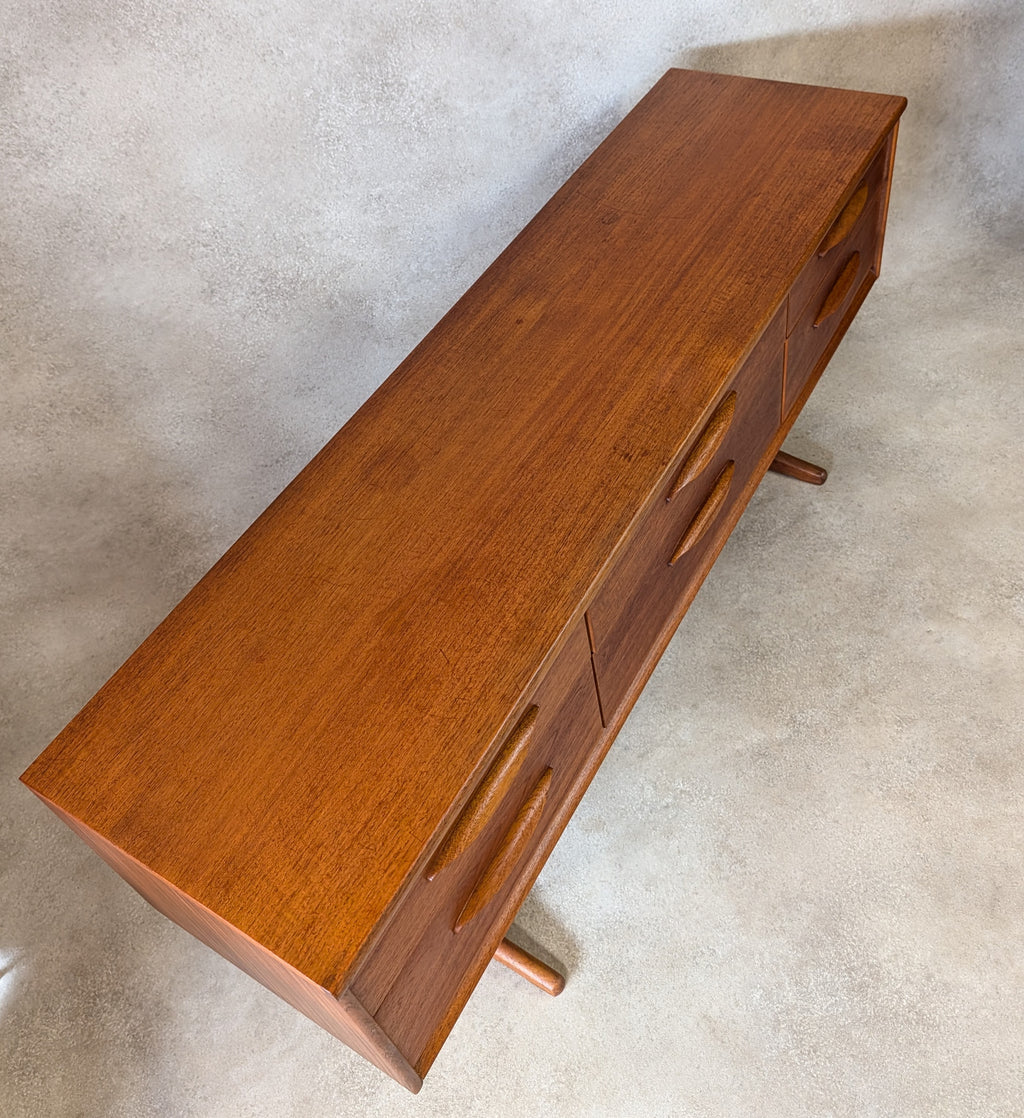 Mid Century Teak Austinsuite Sideboard Vintage 1960s Low Chest Of Drawers