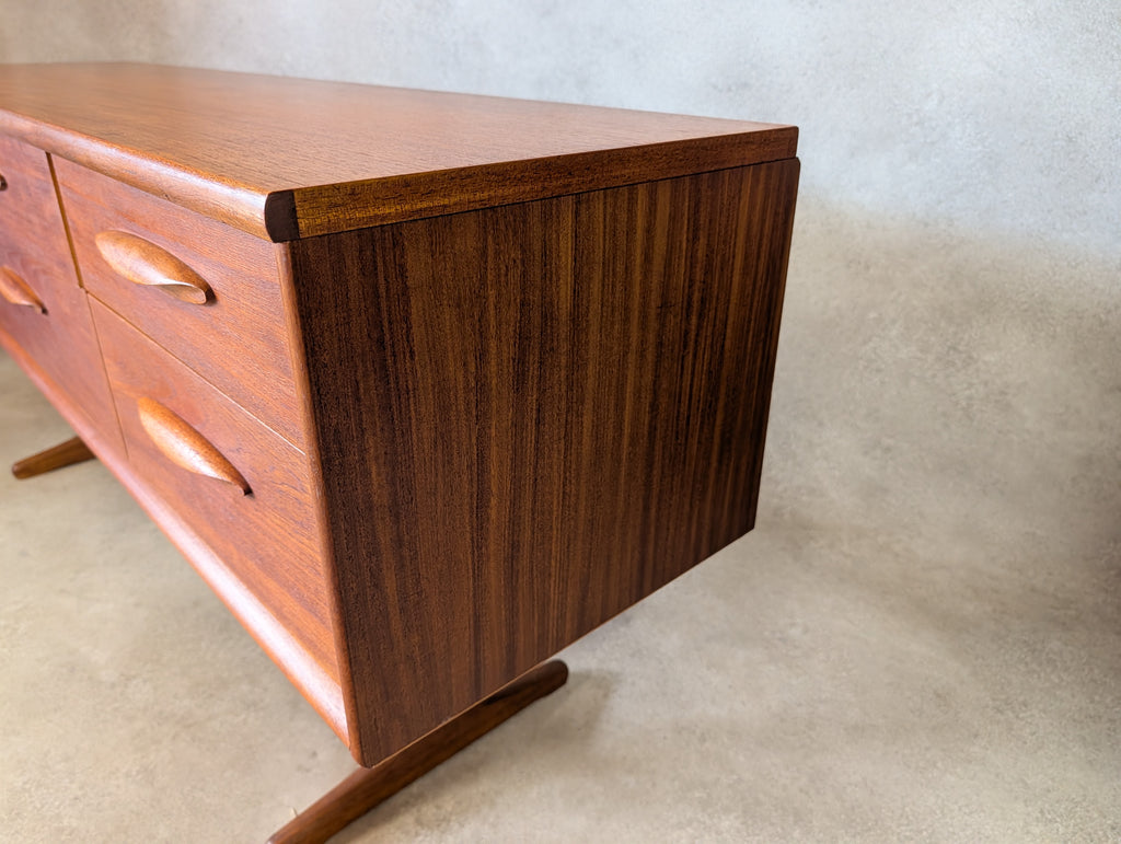 Mid Century Teak Austinsuite Sideboard Vintage 1960s Low Chest Of Drawers