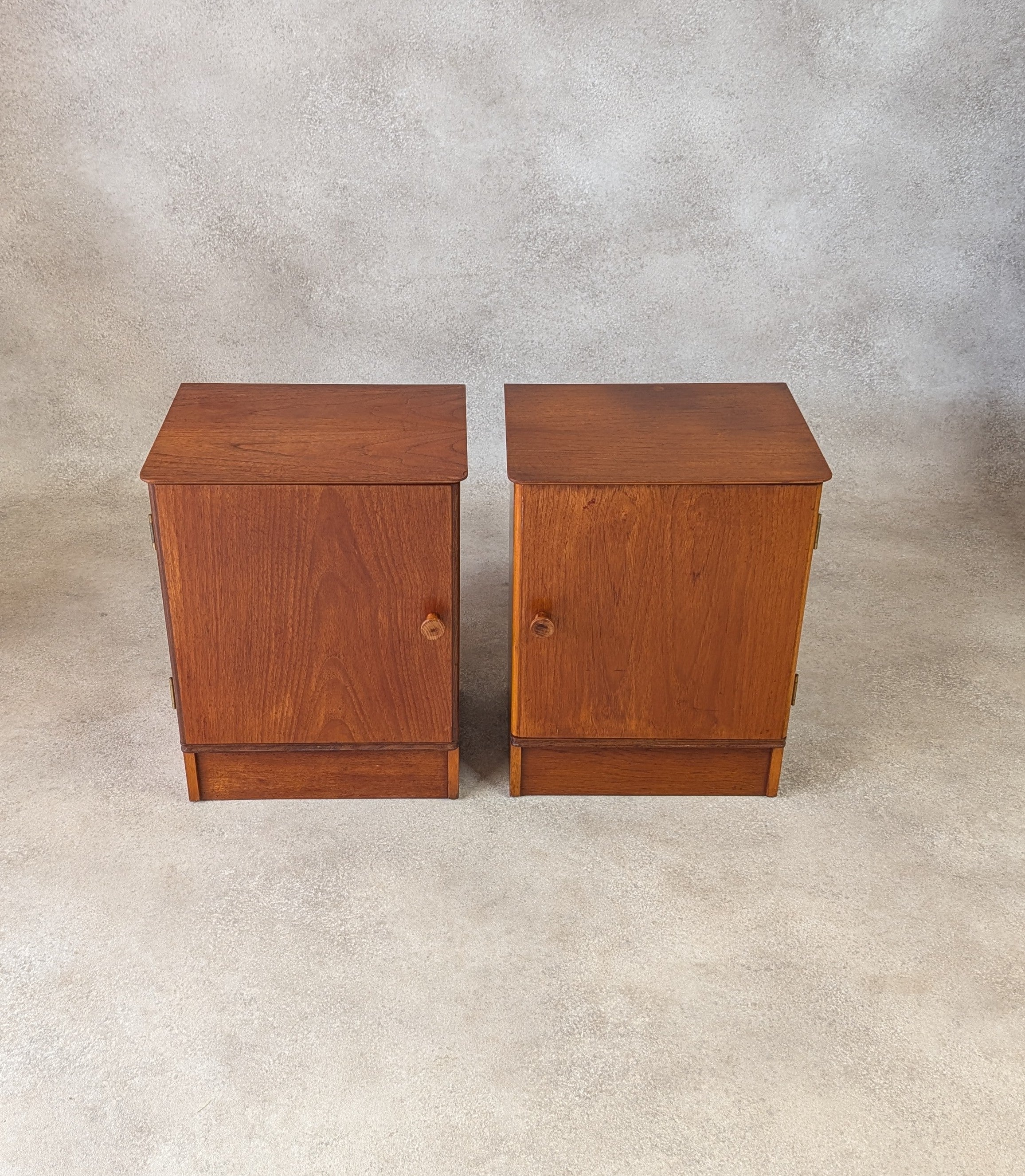 Pair Of Mid Century Teak Austinsuite Bedside Cabinets Vintage Nightstands