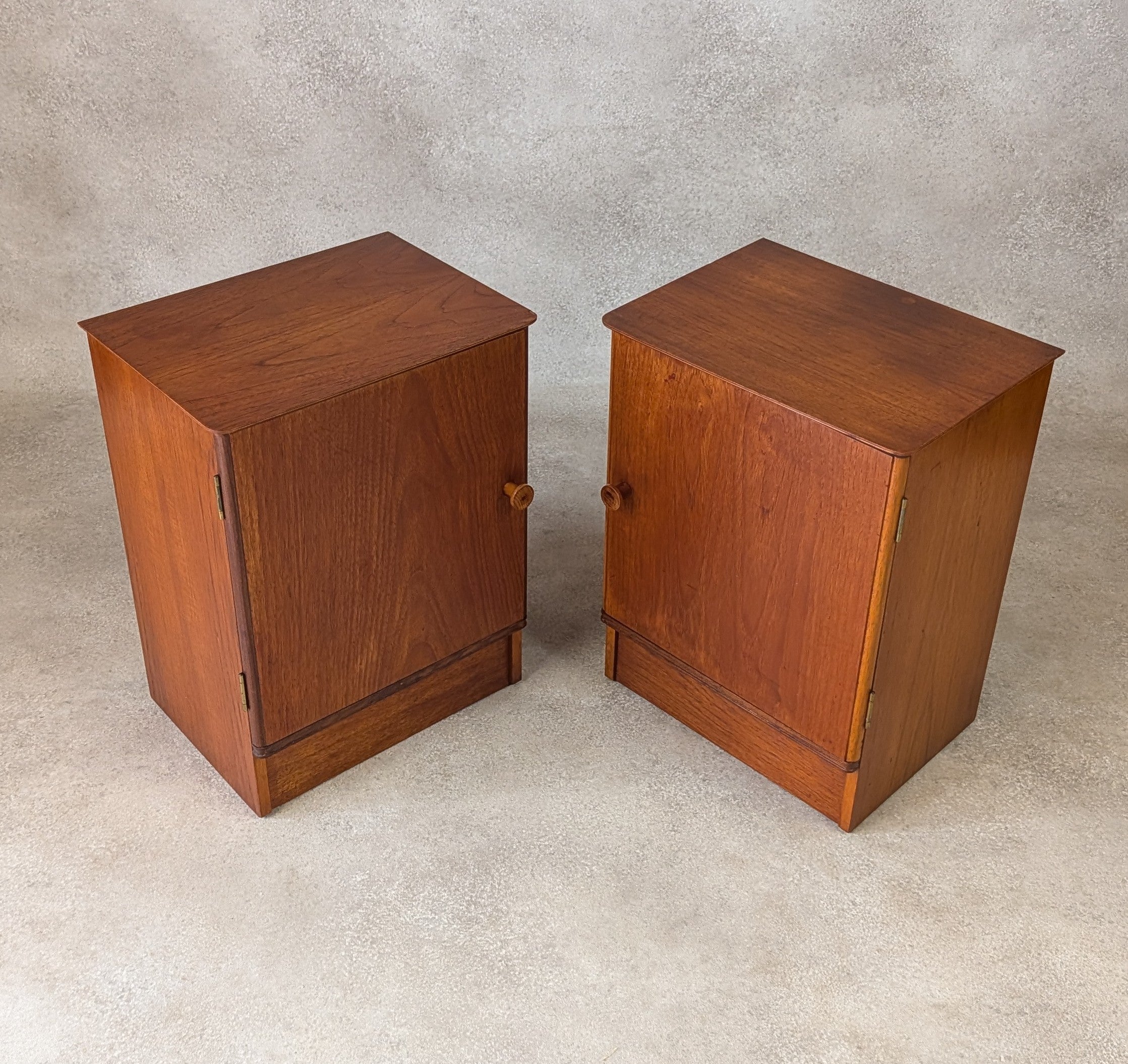 Pair Of Mid Century Teak Austinsuite Bedside Cabinets Vintage Nightstands