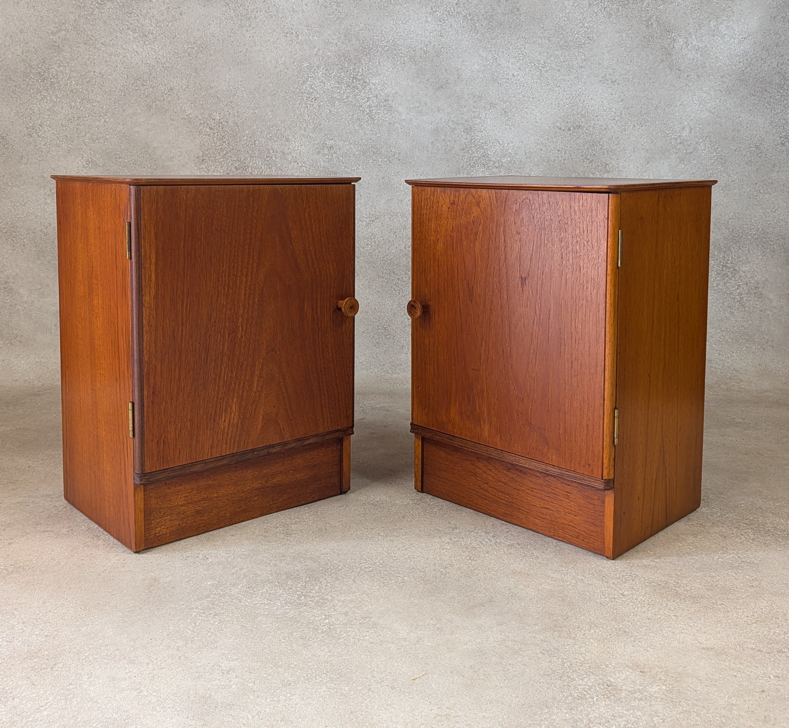 Pair Of Mid Century Teak Austinsuite Bedside Cabinets Vintage Nightstands