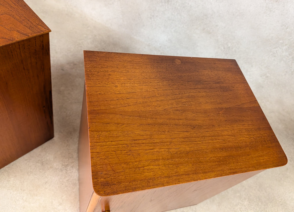 Pair Of Mid Century Teak Austinsuite Bedside Cabinets Vintage Nightstands