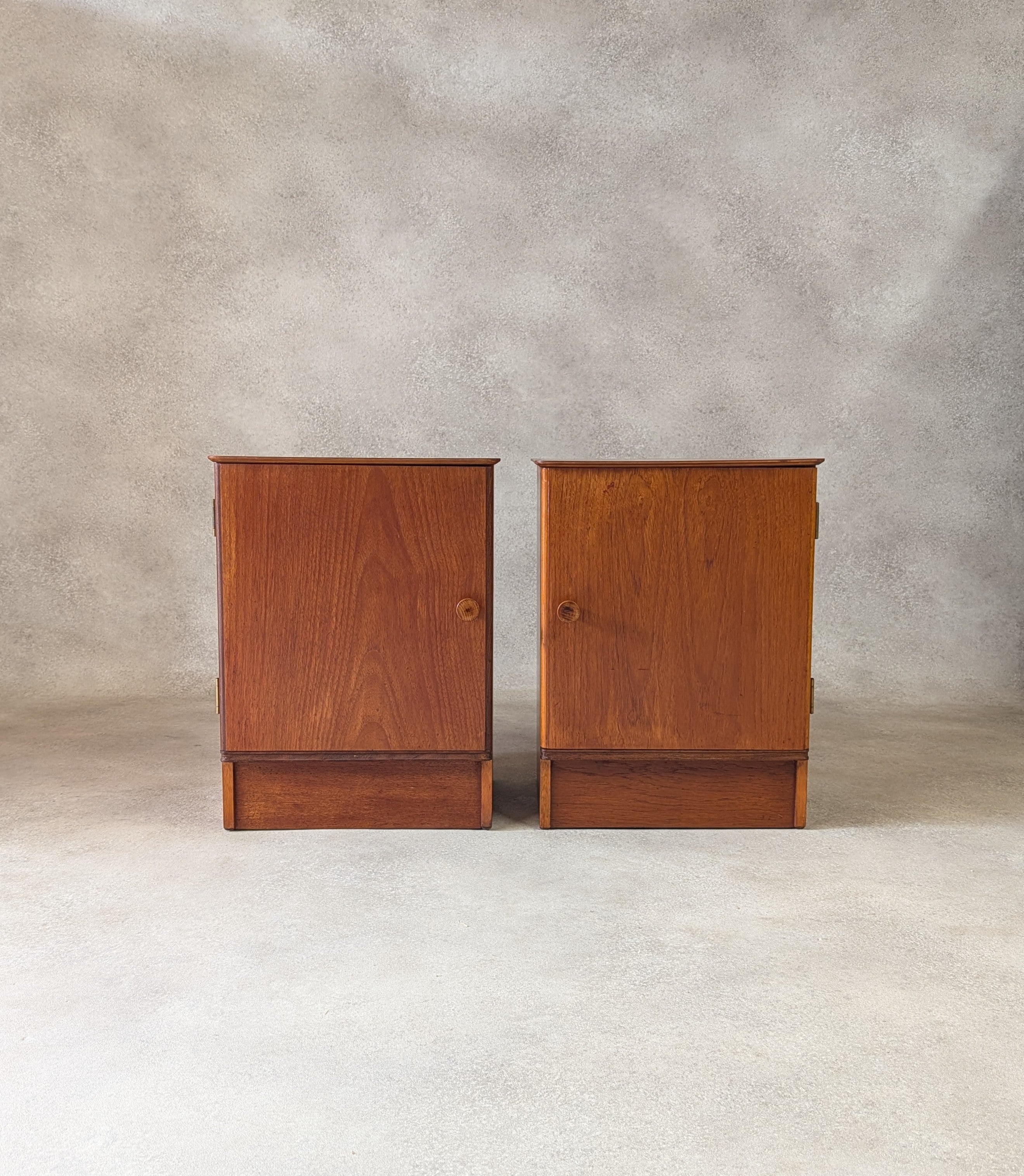 Pair Of Mid Century Teak Austinsuite Bedside Cabinets Vintage Nightstands