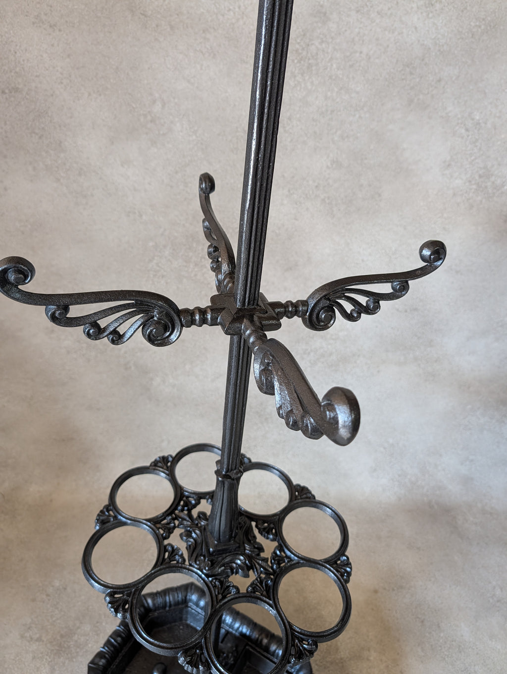 Antique Victorian Cast Iron Hall Stand Coat Rack Umbrella Stand - 19th Century