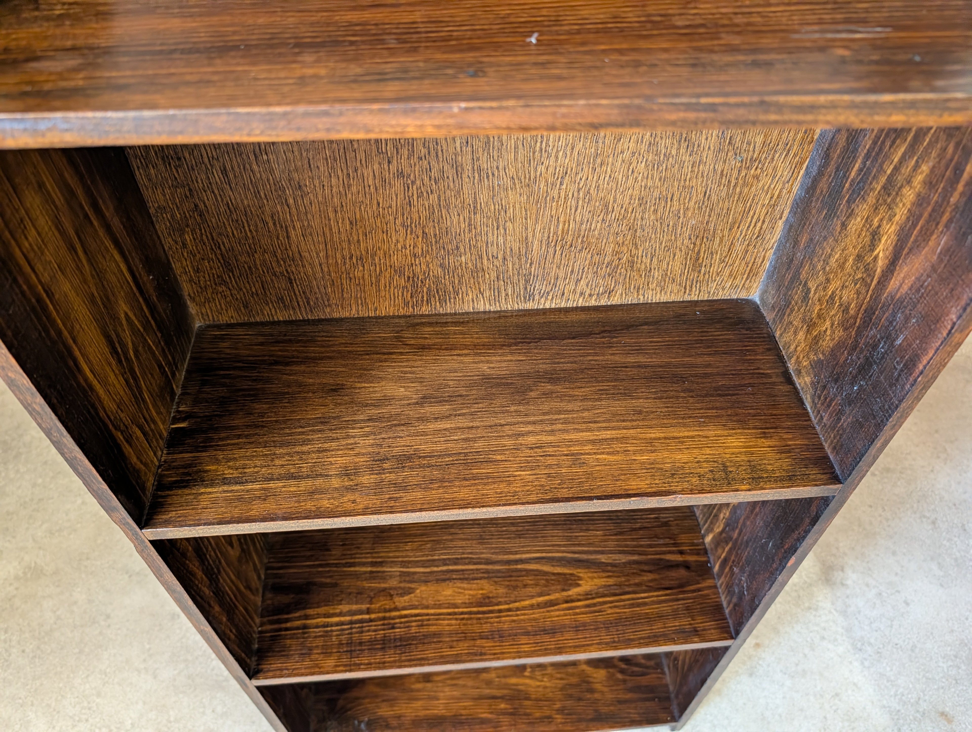 Antique Arts And Crafts Bookcase Small /Narrow Bookshelf