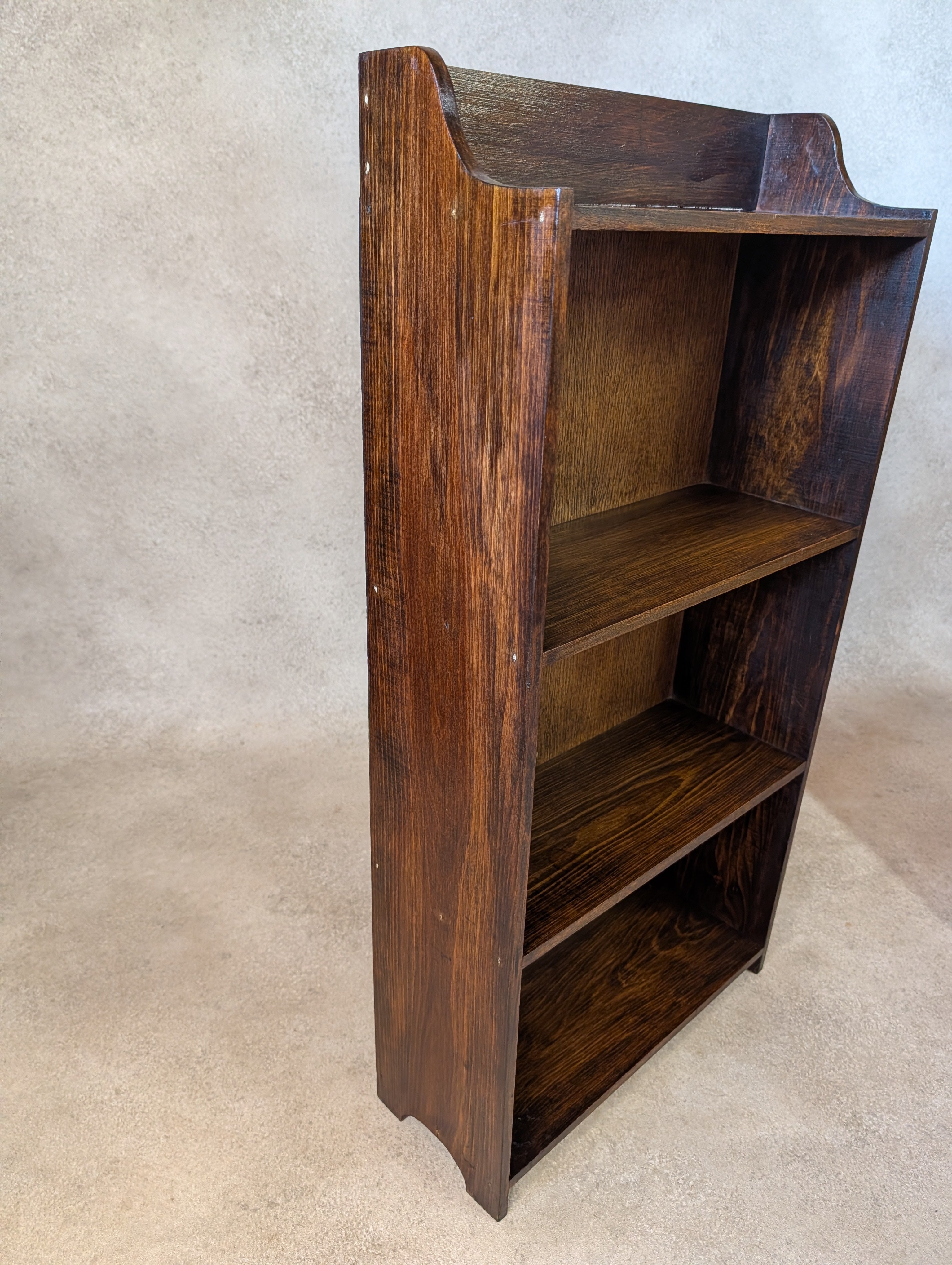 Antique Arts And Crafts Bookcase Small /Narrow Bookshelf