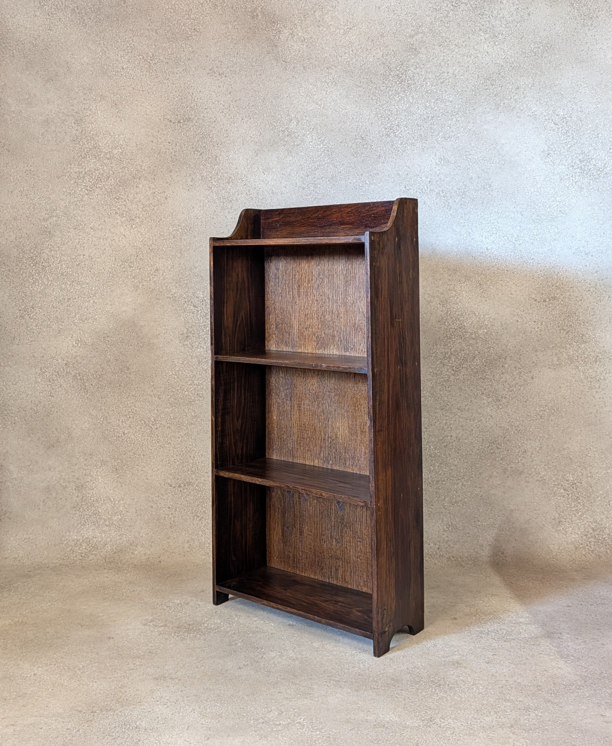 Antique Arts And Crafts Bookcase Small /Narrow Bookshelf