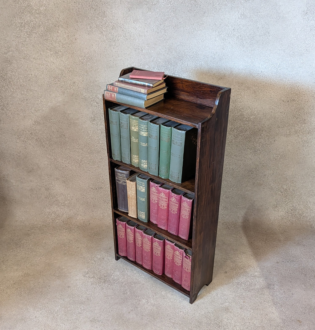 Antique Arts And Crafts Bookcase Small /Narrow Bookshelf