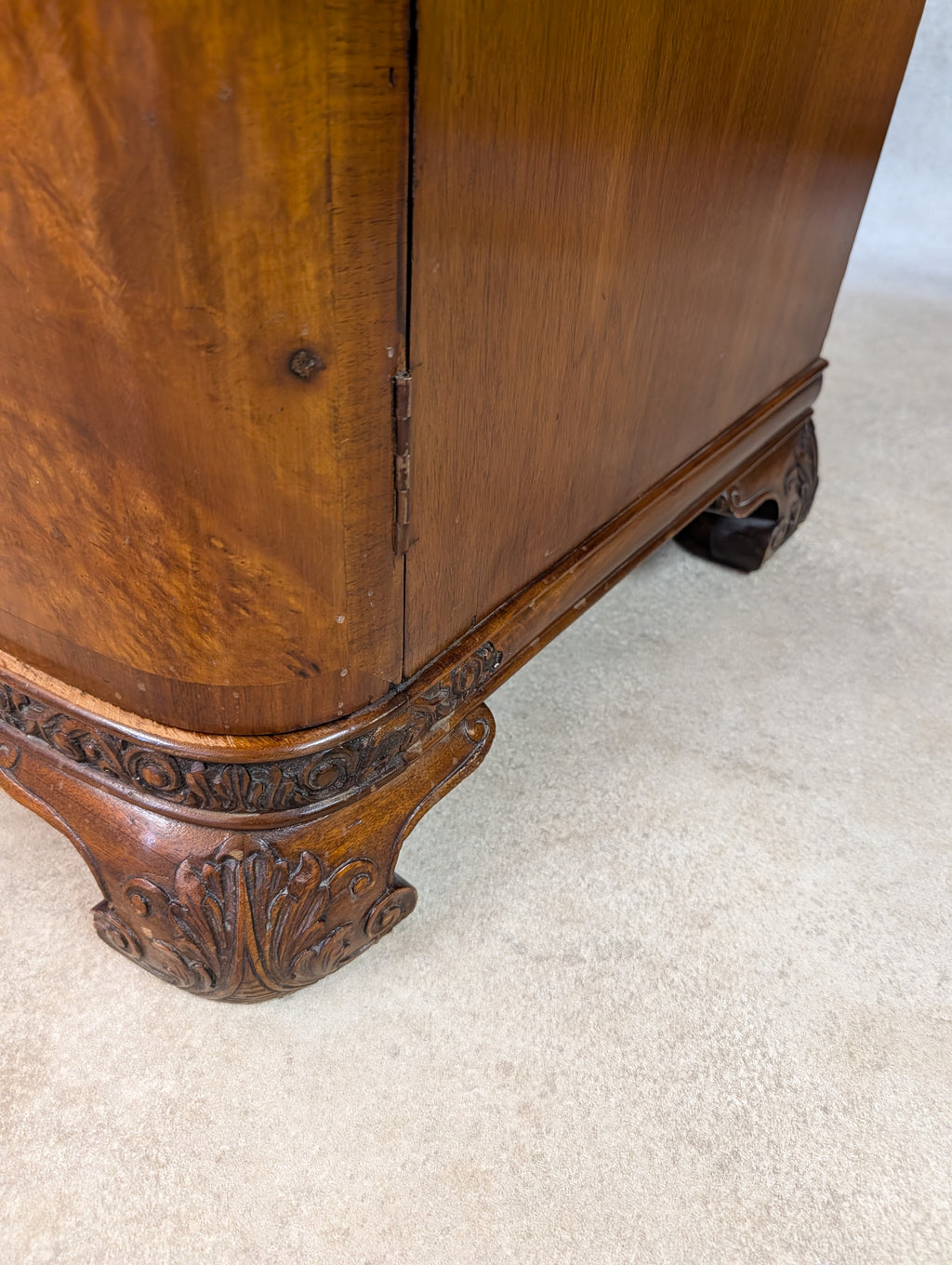 Art Deco Burr Walnut Compactum Small Gentlemans Wardrobe Vintage  1930s Cabinet