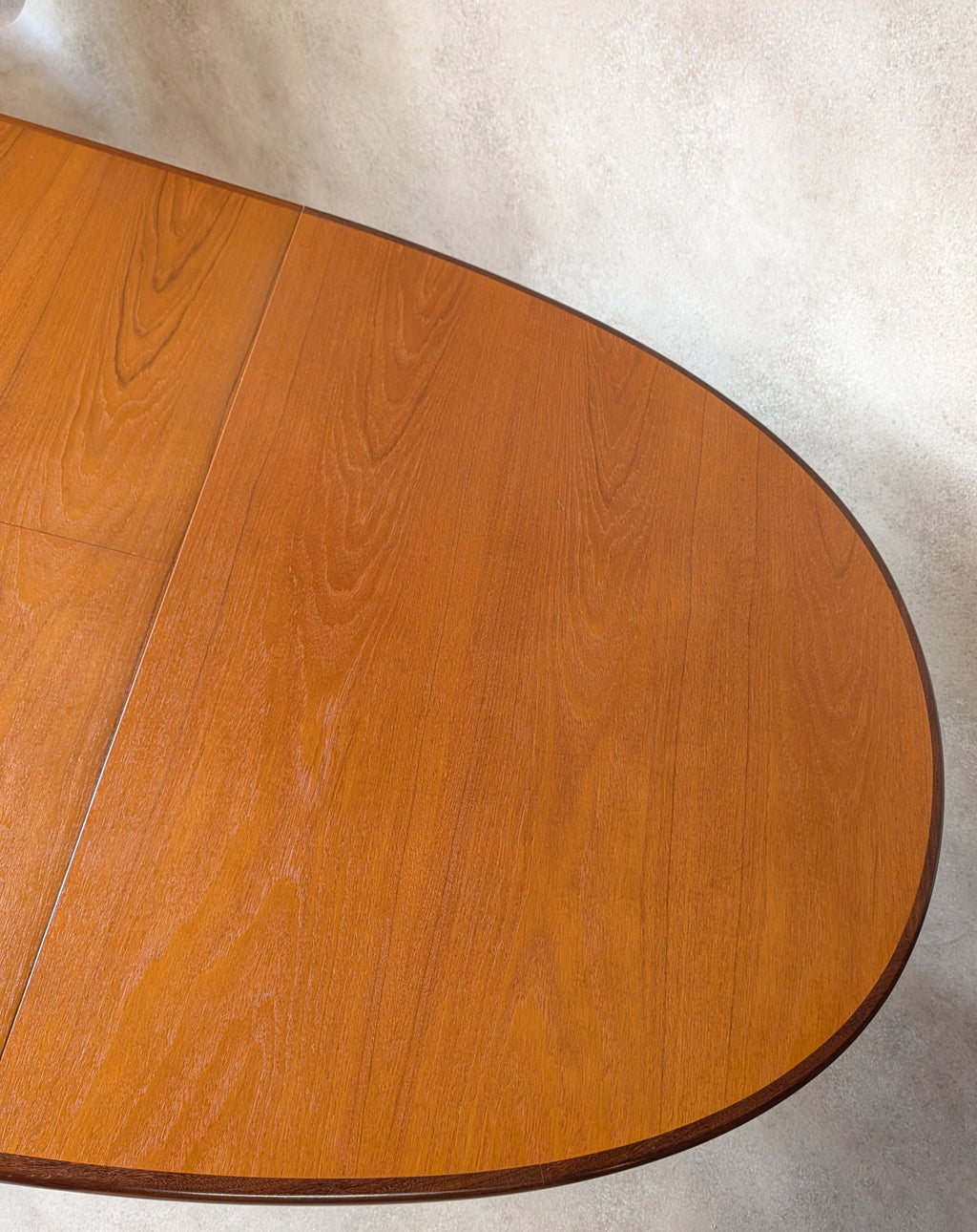 Mid Century G Plan Fresco Teak Extending Oval Dining Table - Vintage 1970s