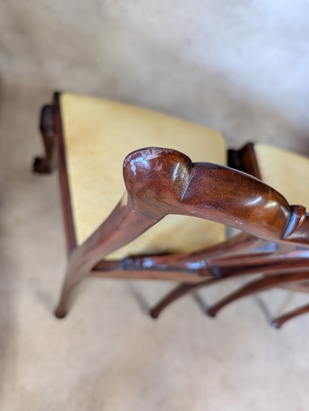 vintage Set Of 6 Mahogany Chippendale Style Dining Chairs With Ball & Claw Feet
