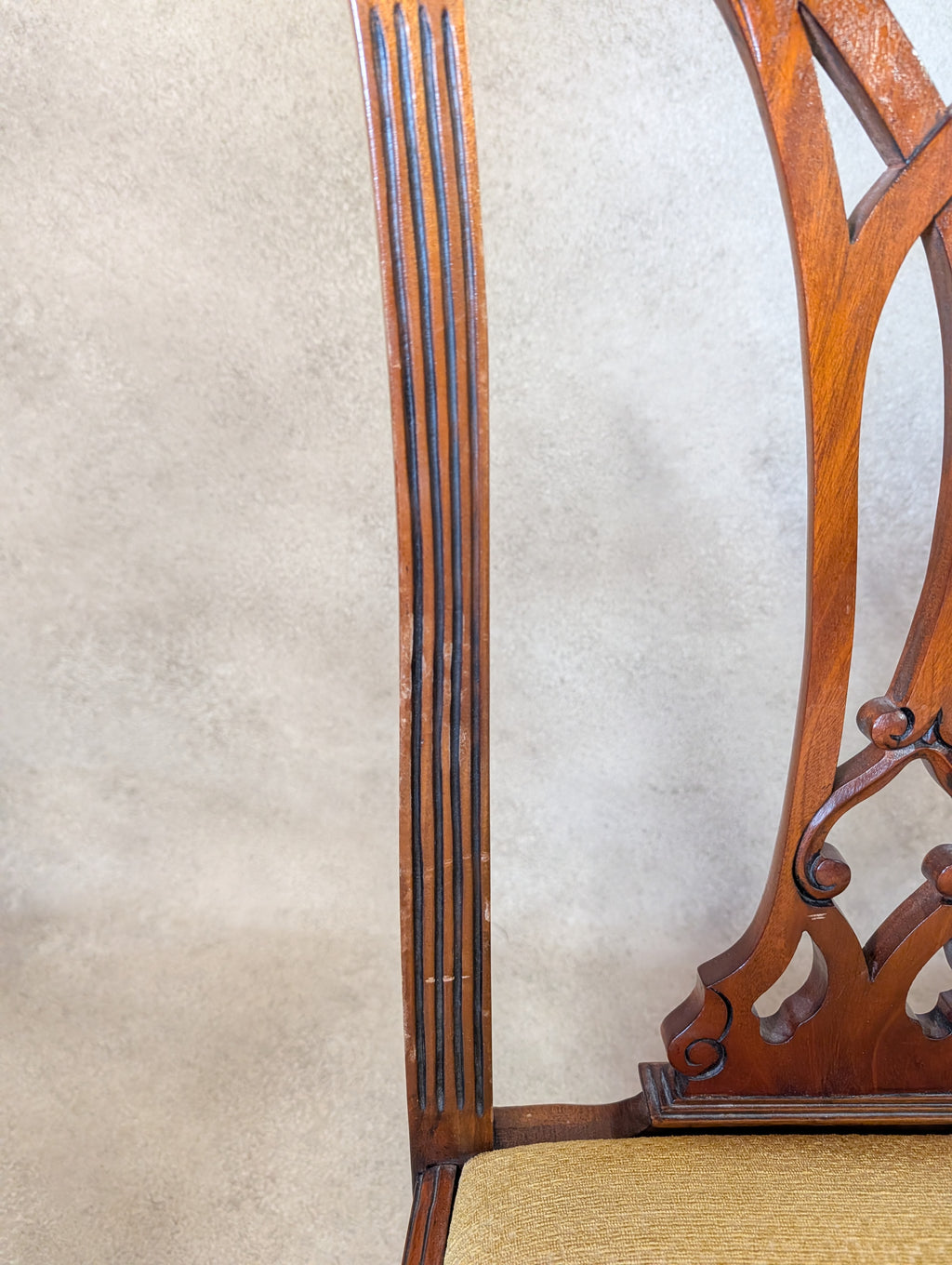vintage Set Of 6 Mahogany Chippendale Style Dining Chairs With Ball & Claw Feet