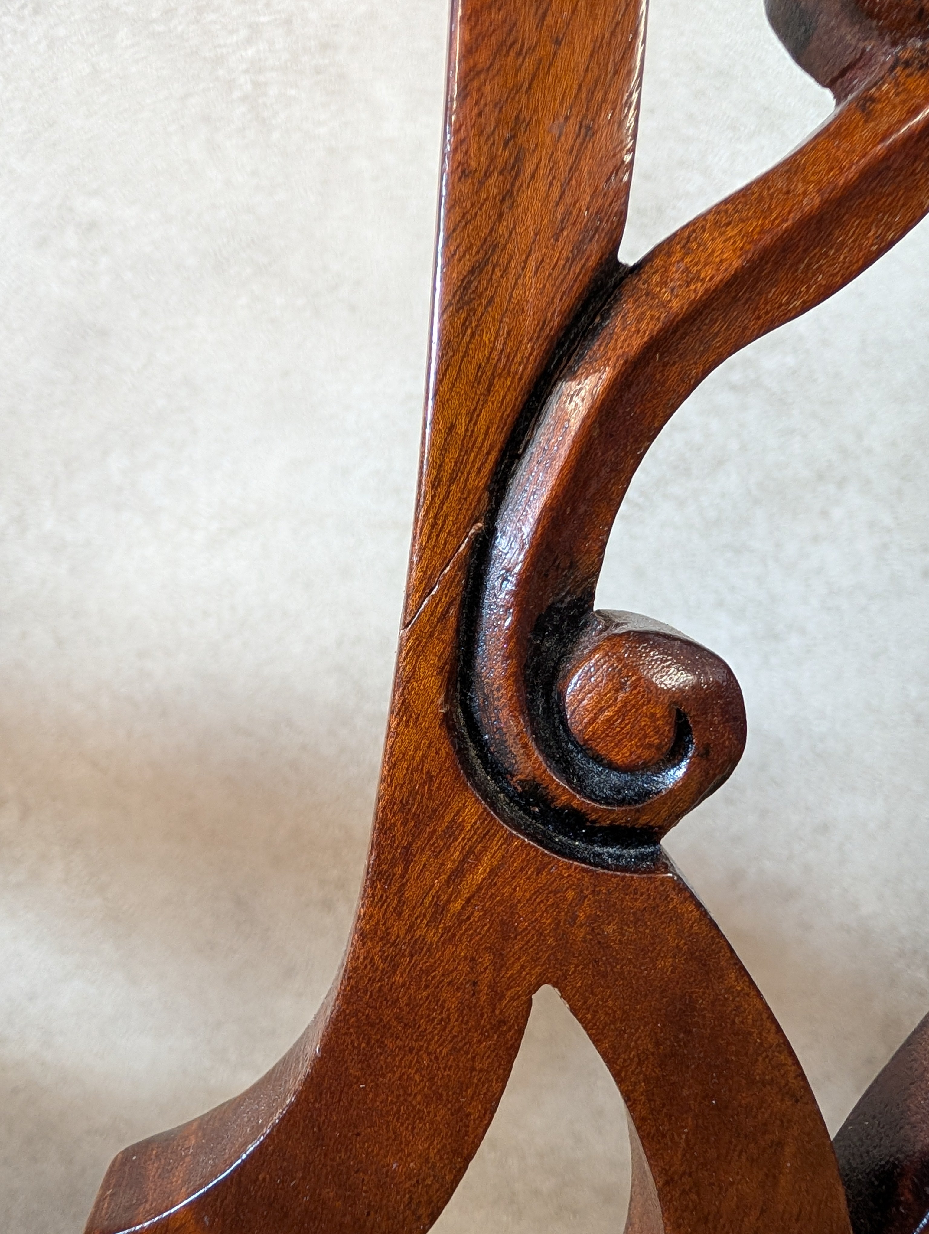 vintage Set Of 6 Mahogany Chippendale Style Dining Chairs With Ball & Claw Feet