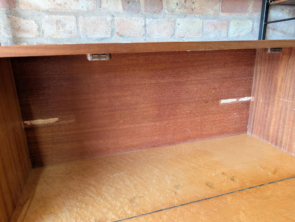 Staples Ladderax Mid Century Teak 3 Bay Modular Shelving Wall Units 1960s