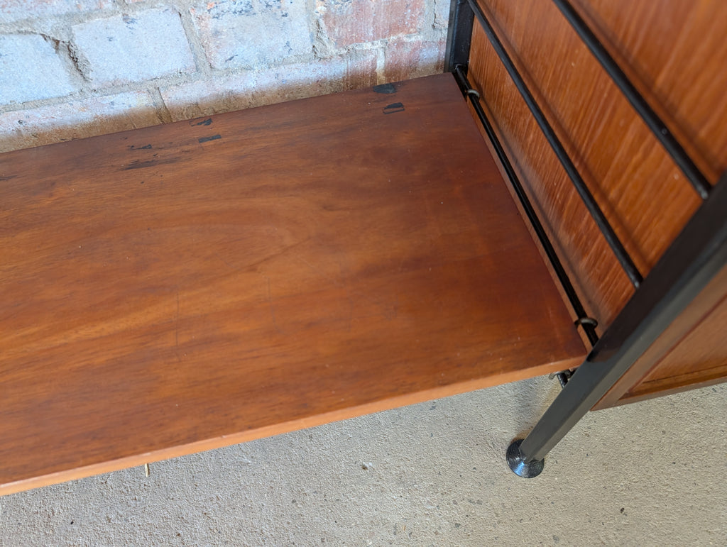 Staples Ladderax Mid Century Teak 3 Bay Modular Shelving Wall Units 1960s