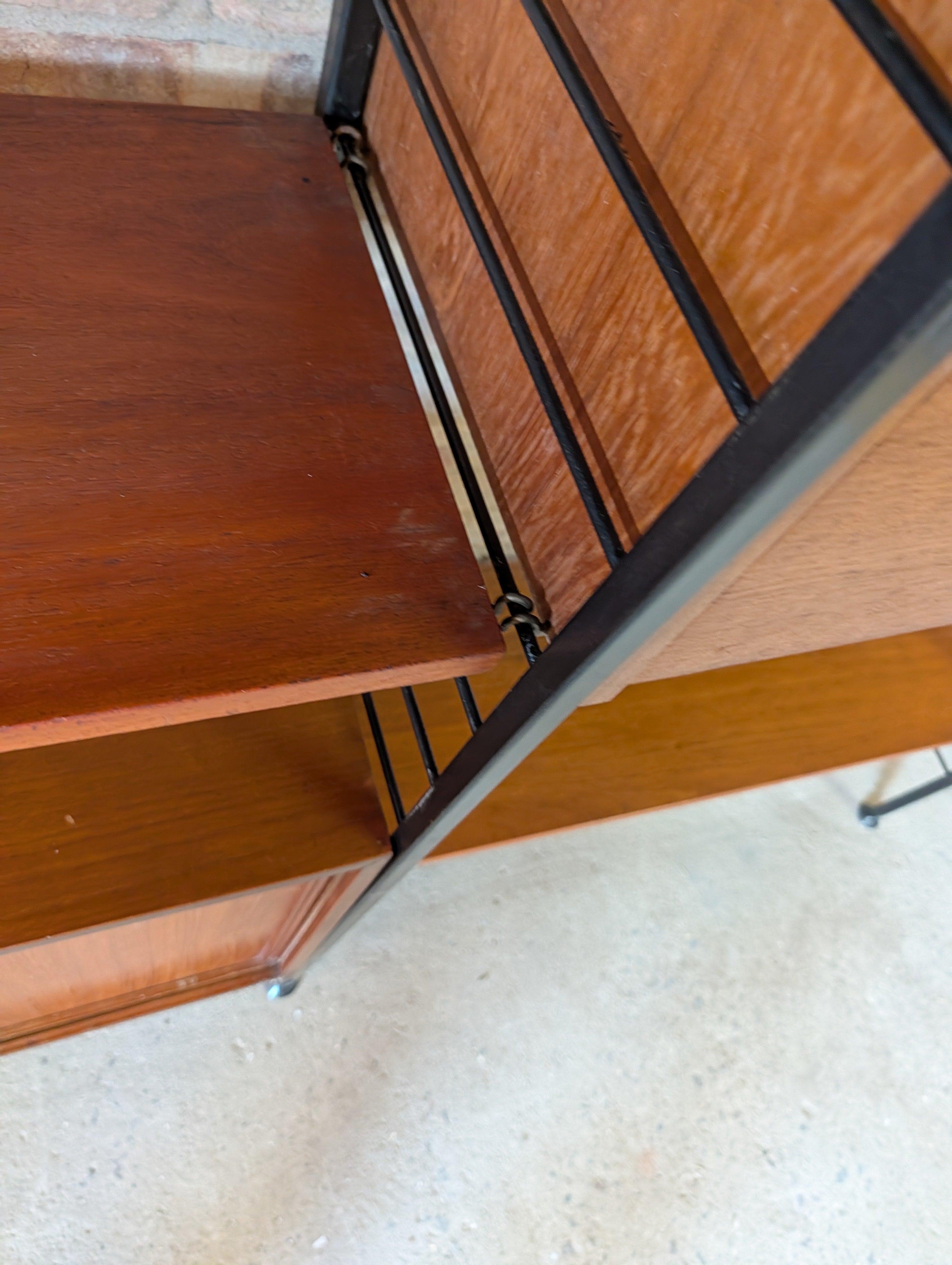 Staples Ladderax Mid Century Teak 3 Bay Modular Shelving Wall Units 1960s