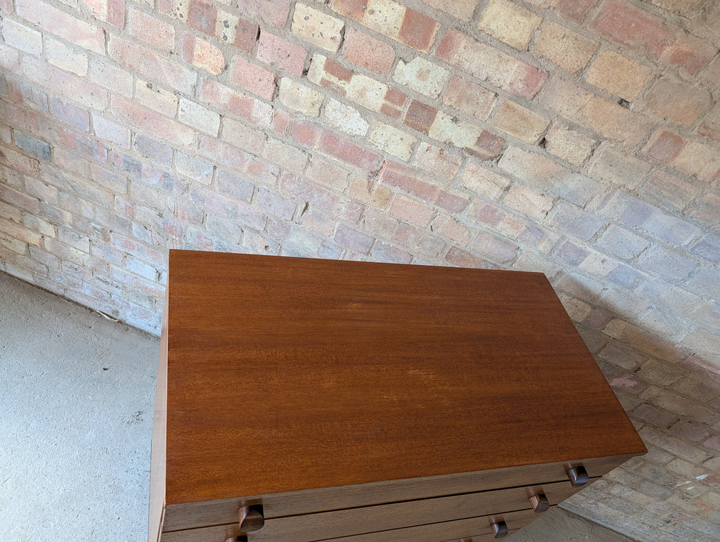 Mid Century Teak Avalon Chest Of Drawers On Hair Pin Legs - Vintage 1960s