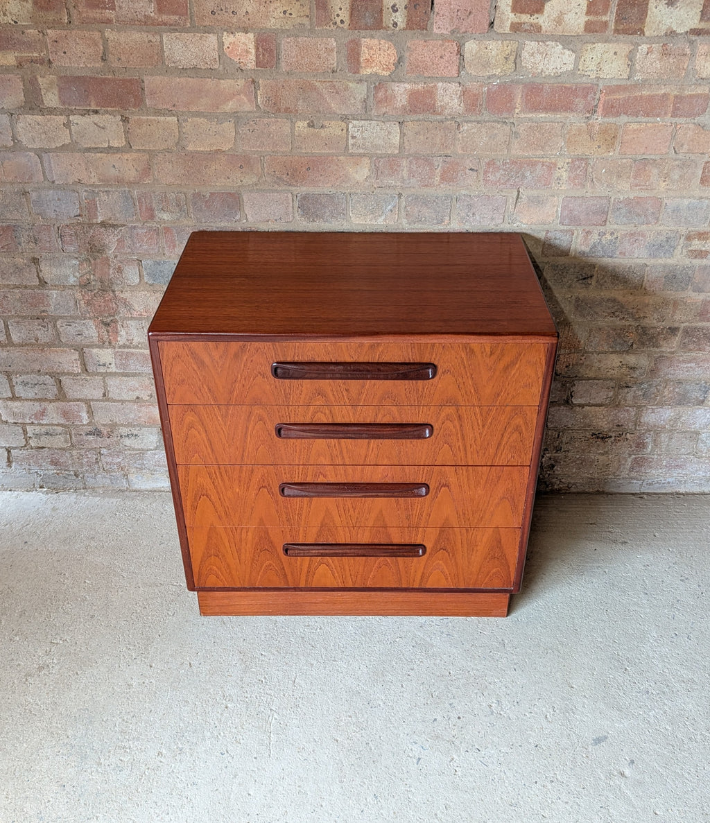 Mid Century G Plan Fresco Teak Chest Of Drawers Vintage 4 Drawer Chest 1960s
