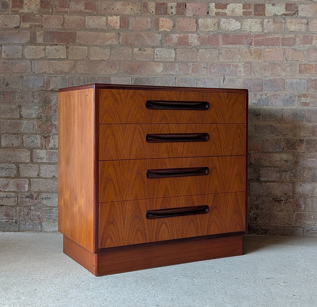 Mid Century G Plan Fresco Teak Chest Of Drawers Vintage 4 Drawer Chest 1960s