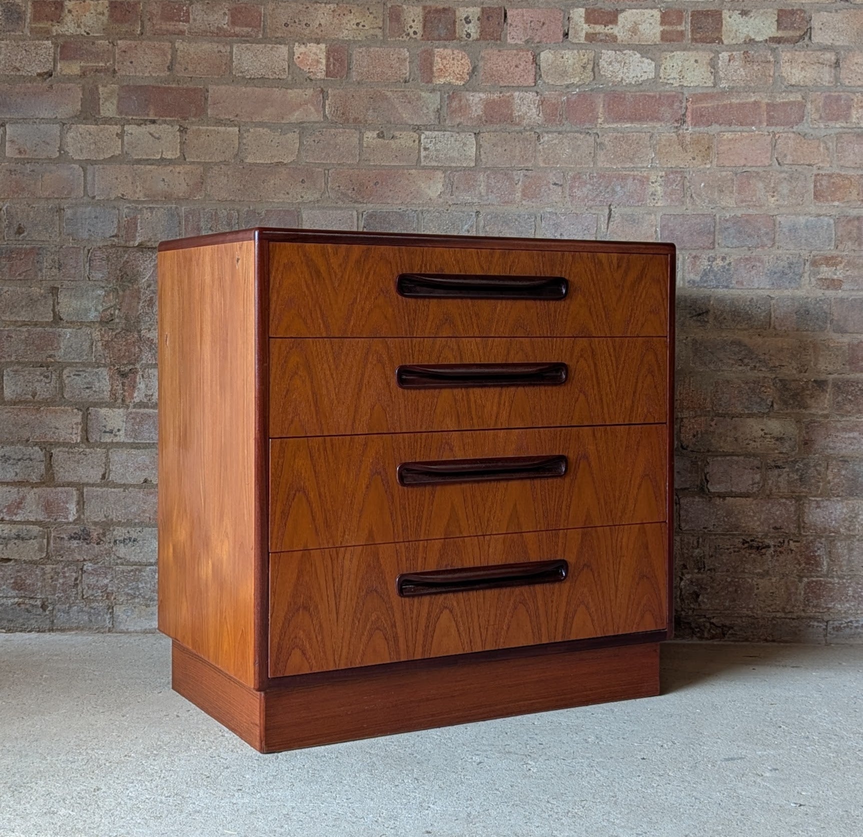 Mid Century G Plan Fresco Teak Chest Of Drawers Vintage 4 Drawer Chest 1960s