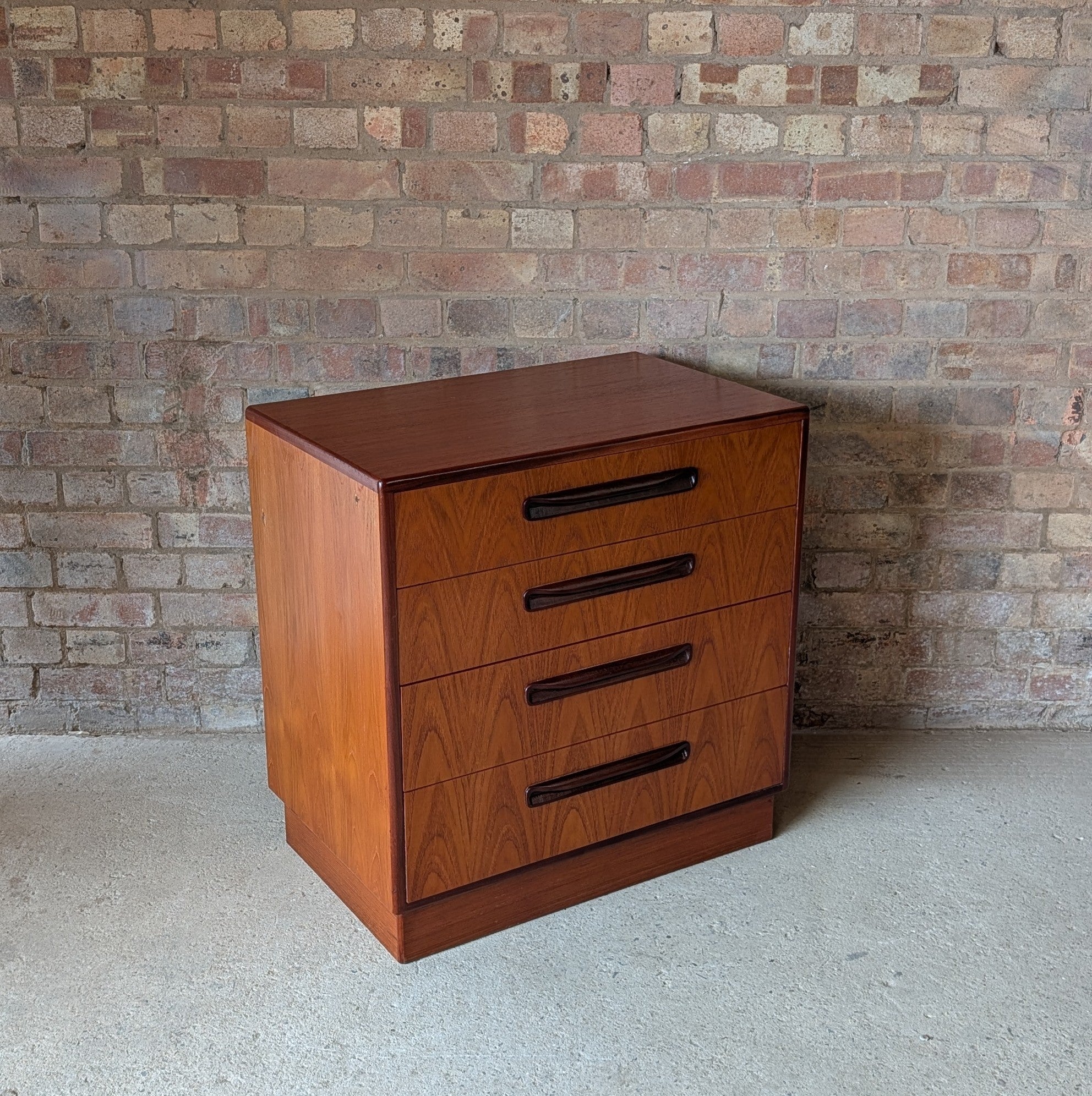 Mid Century G Plan Fresco Teak Chest Of Drawers Vintage 4 Drawer Chest 1960s