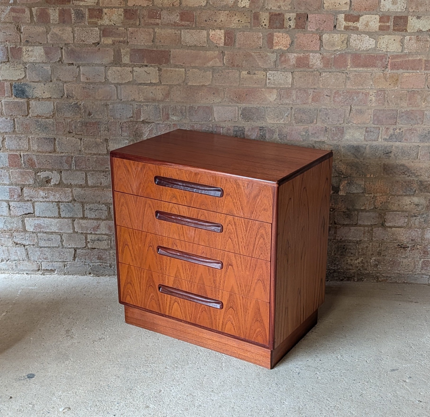 Mid Century G Plan Fresco Teak Chest Of Drawers Vintage 4 Drawer Chest 1960s