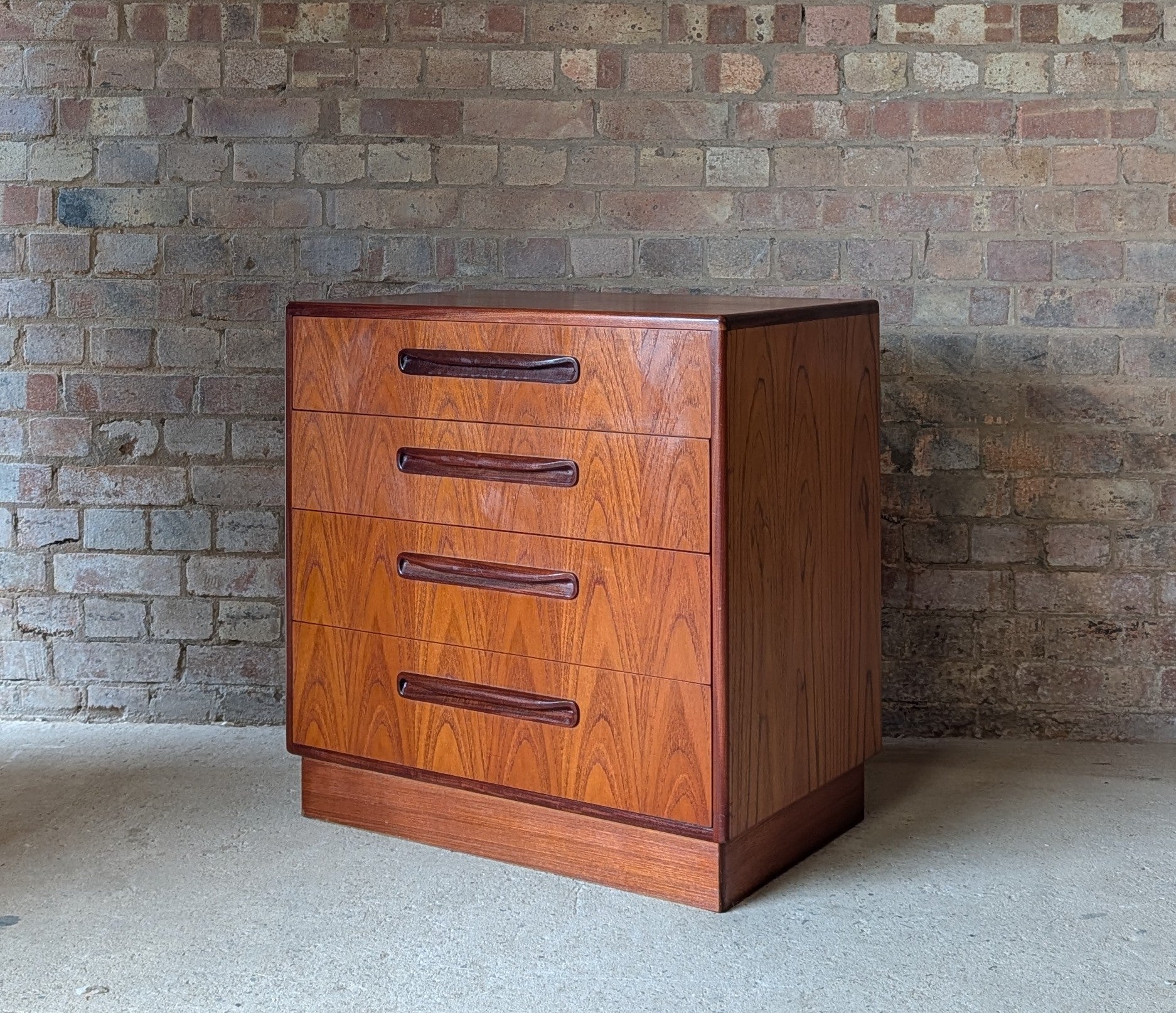 Mid Century G Plan Fresco Teak Chest Of Drawers Vintage 4 Drawer Chest 1960s