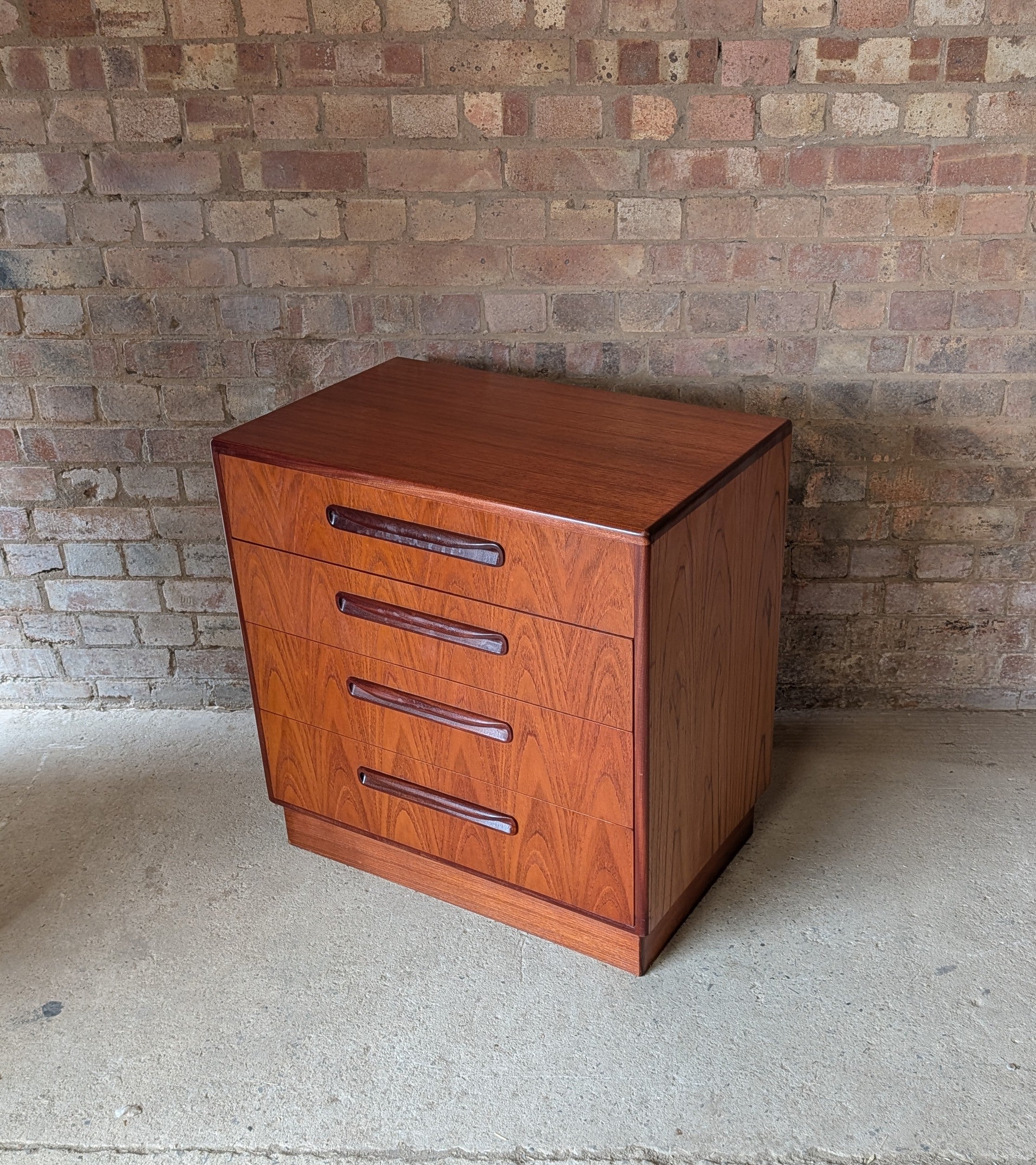 Mid Century G Plan Fresco Teak Chest Of Drawers Vintage 4 Drawer Chest 1960s