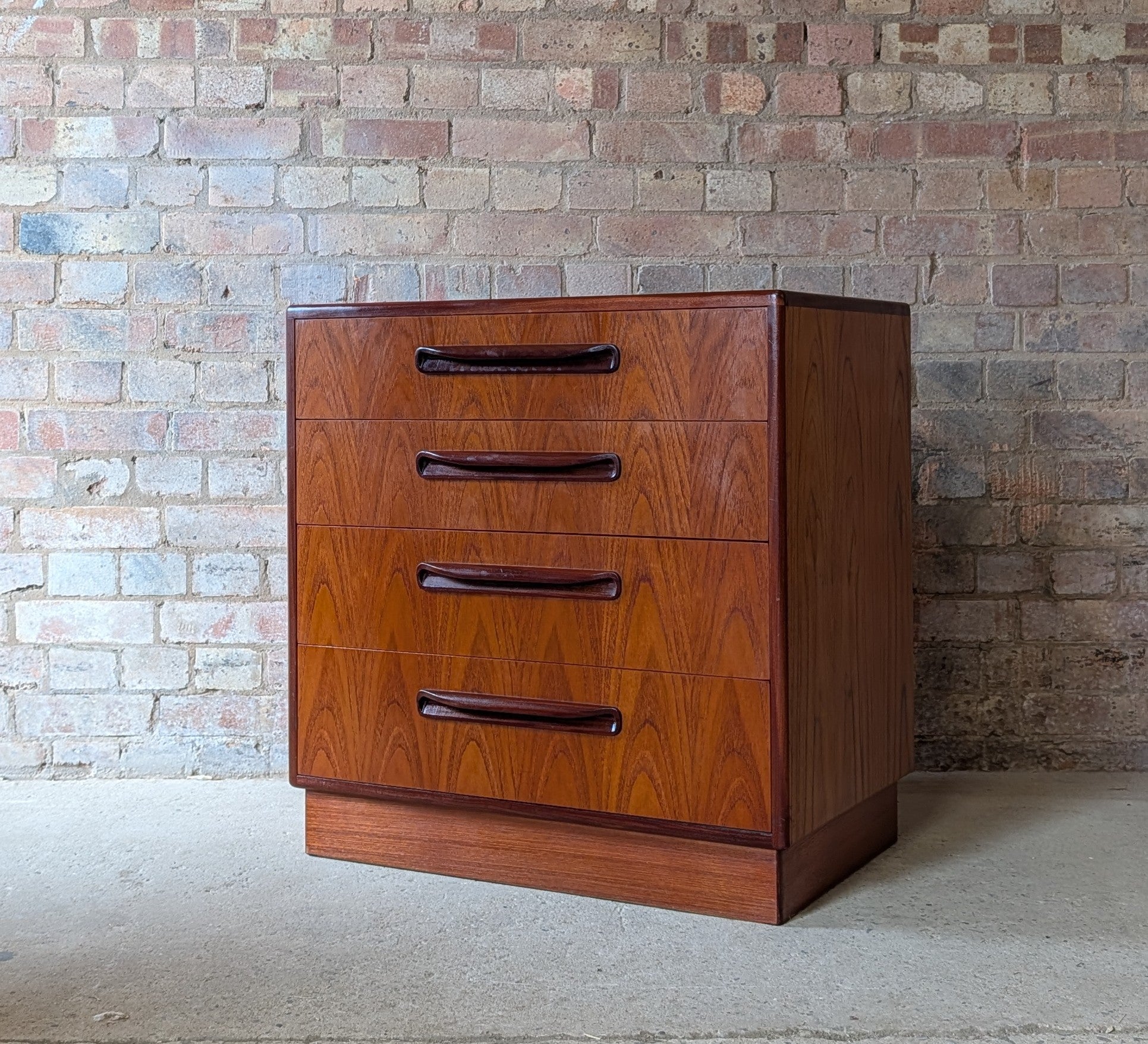Mid Century G Plan Fresco Teak Chest Of Drawers Vintage 4 Drawer Chest 1960s