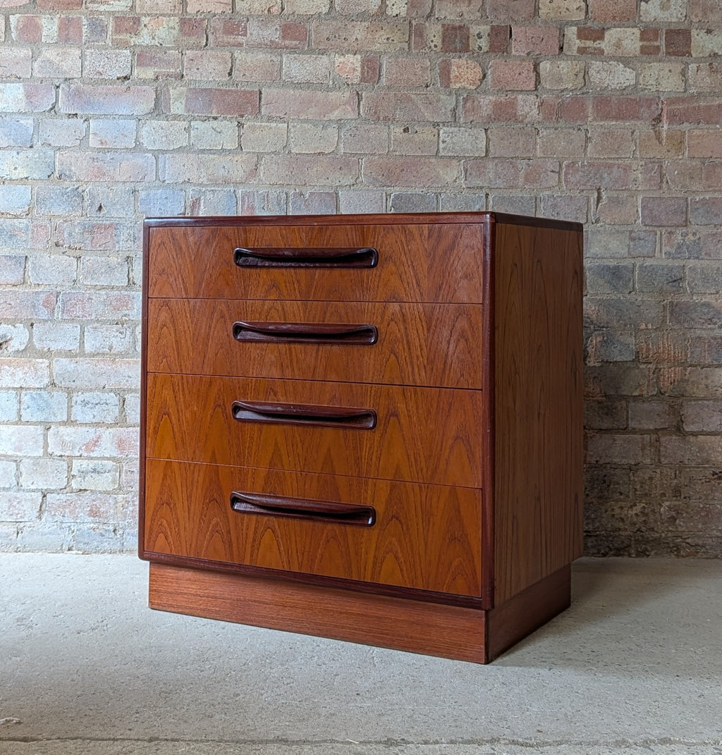 Mid Century G Plan Fresco Teak Chest Of Drawers Vintage 4 Drawer Chest 1960s