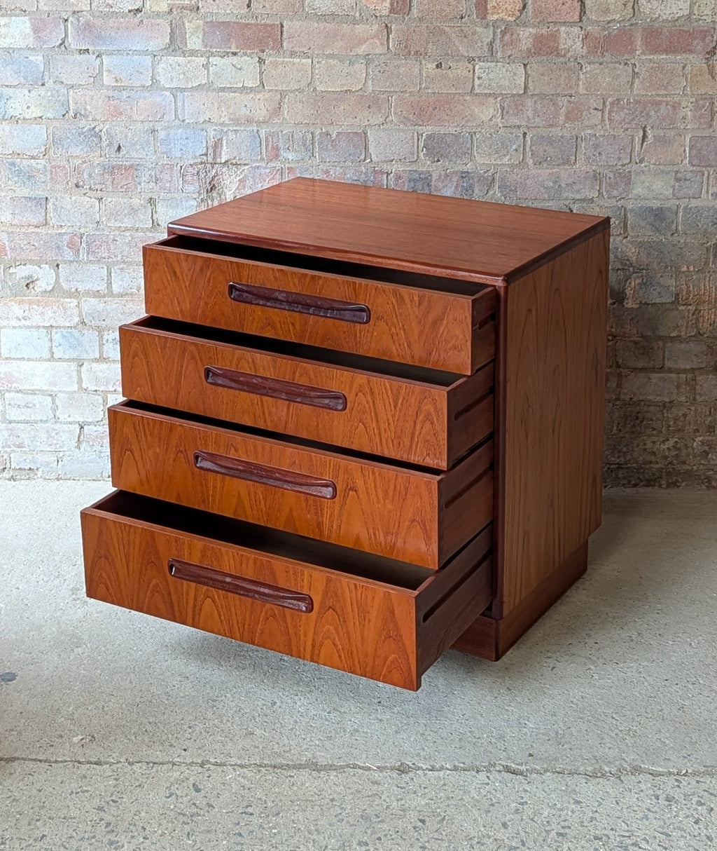 Mid Century G Plan Fresco Teak Chest Of Drawers Vintage 4 Drawer Chest 1960s