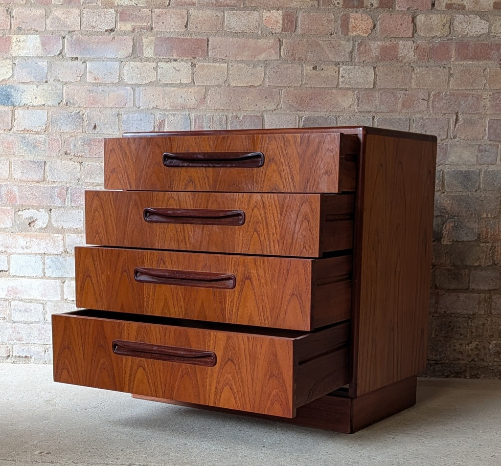 Mid Century G Plan Fresco Teak Chest Of Drawers Vintage 4 Drawer Chest 1960s